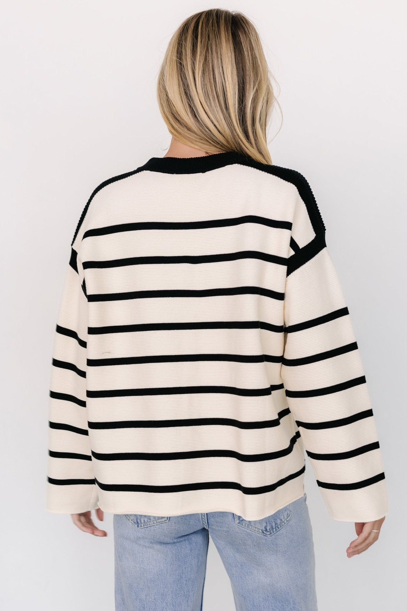 Conway Striped Sweater | Cream + Black Many Kinds Of Cheap Pice