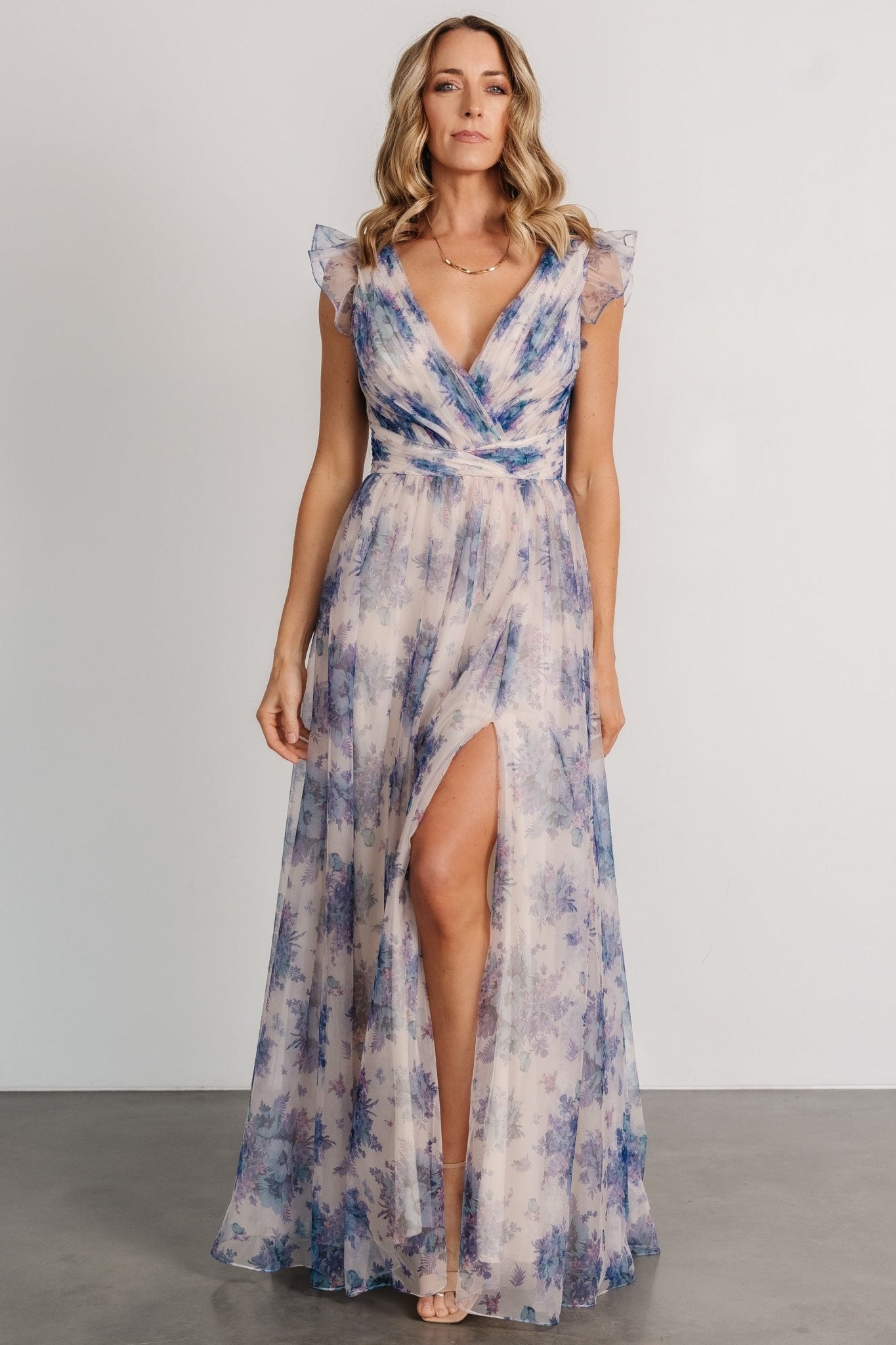 Dimitra Maxi Dress | Natural + Slate Floral Sale For Cheap