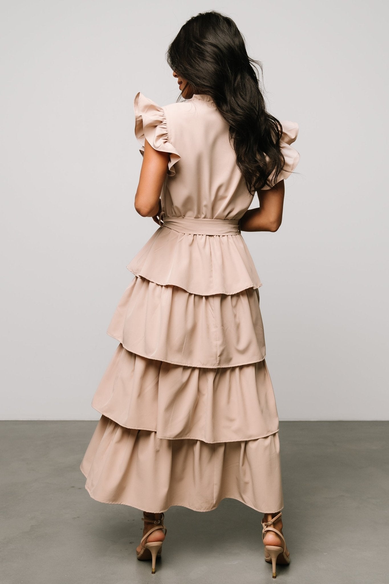 Chrysanthi Tiered Dress | Natural Buy Authentic Online