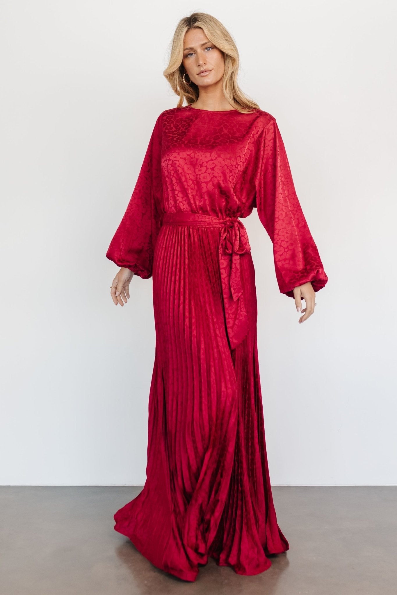 Marva Pleated Maxi Dress | Wine Find Great Cheap Online