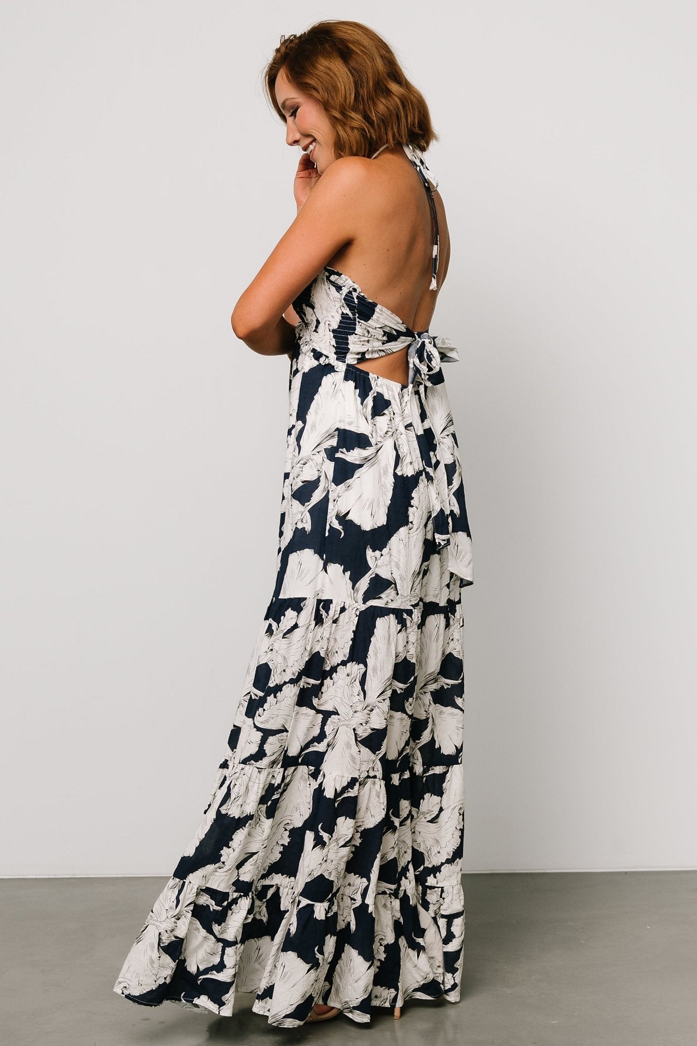 Visalia Maxi Dress | Navy + White Free Shipping Get Authentic