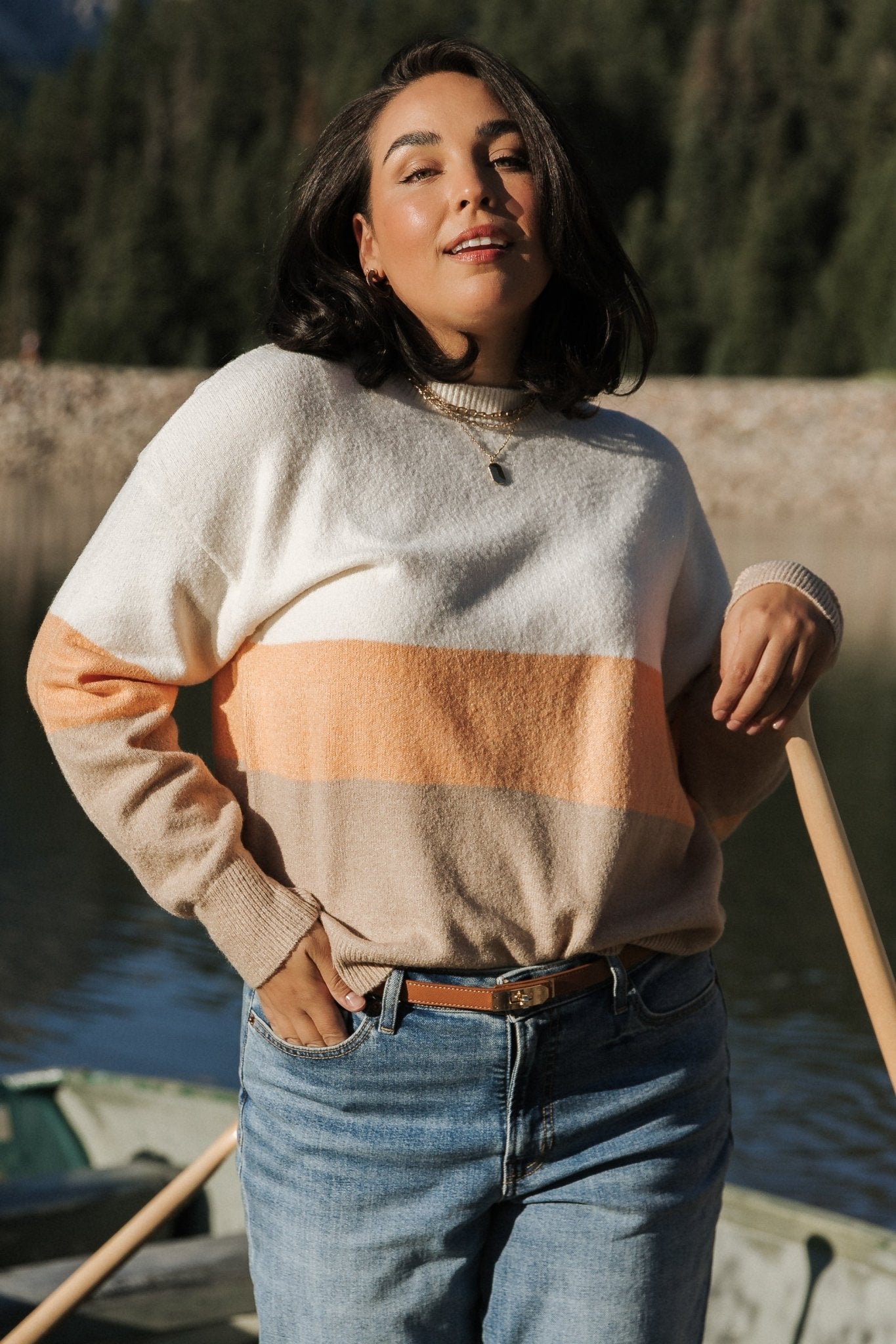 Rooney Sweater | Cream + Oatmeal Cheap Get Authentic