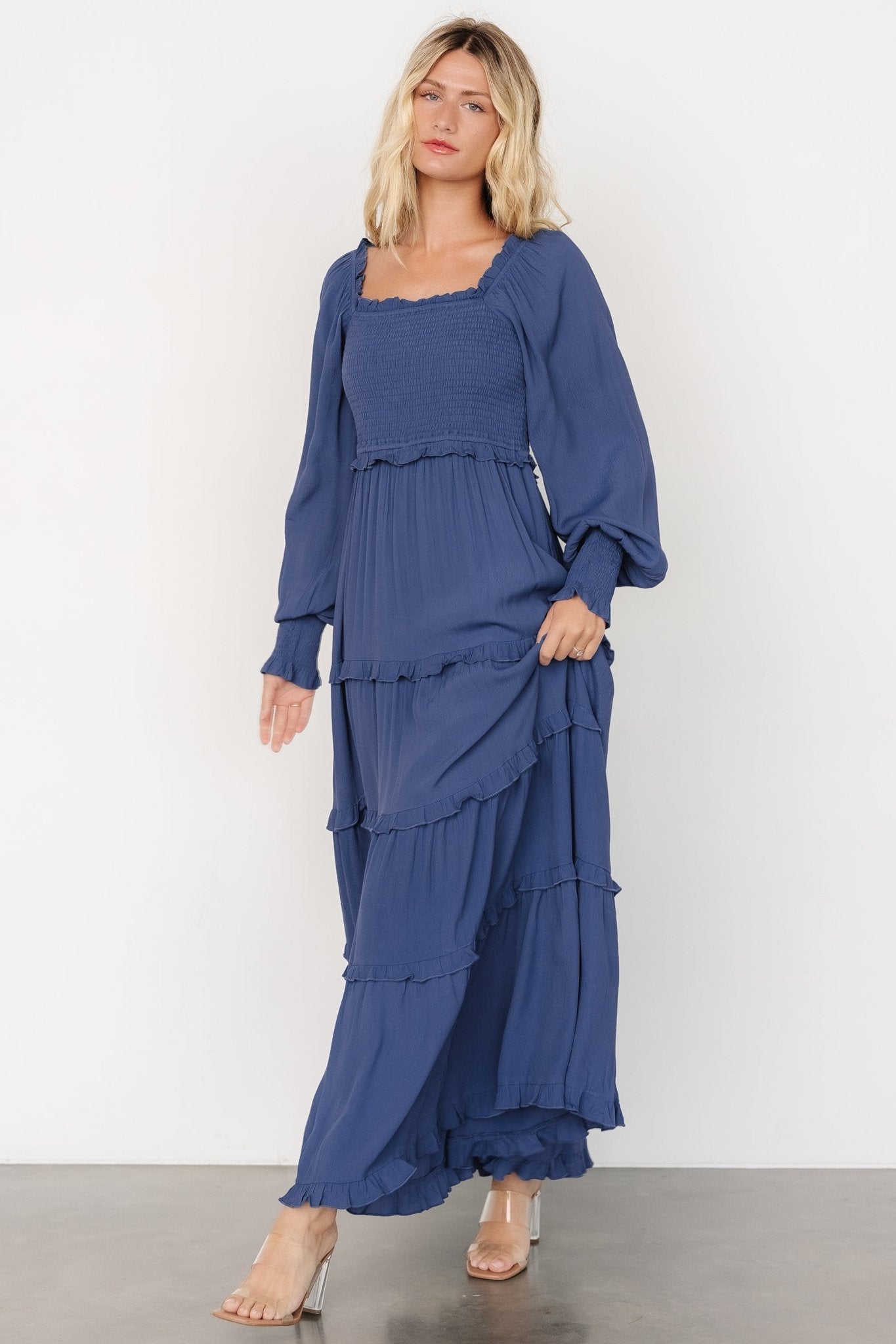 Lana Smocked Maxi Dress | Blue Cheap Sale Cost