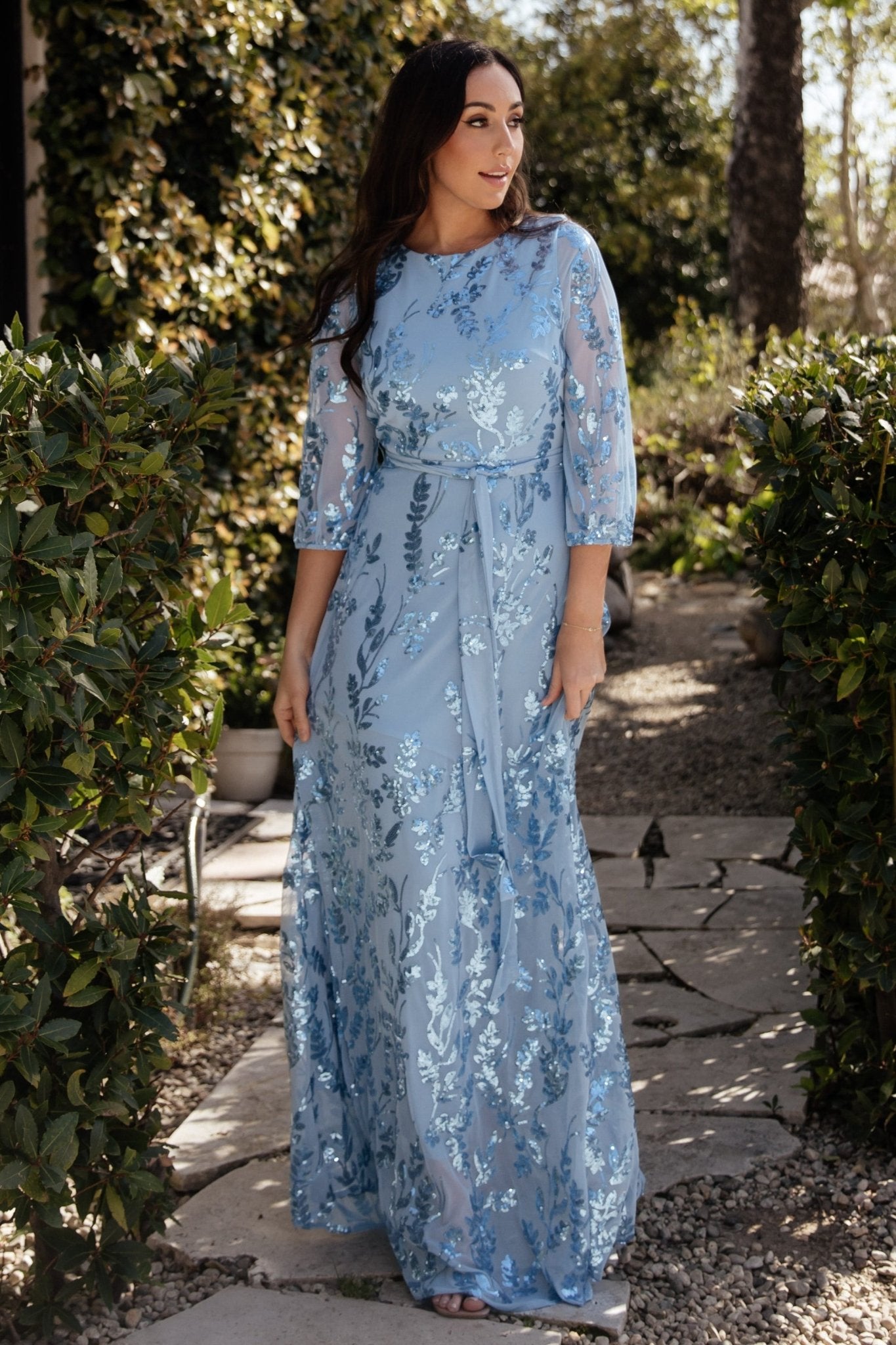 Destiny Sequin Maxi Dress | Blue Fashion Style Cheap Online