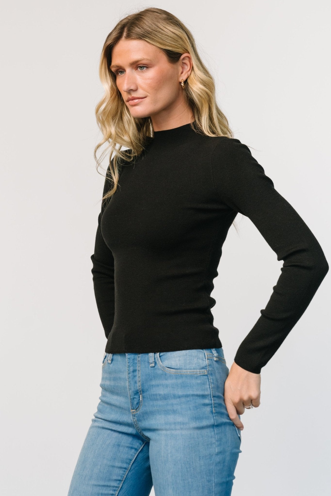 Frances Knit Top | Black Where To Buy Low Pice