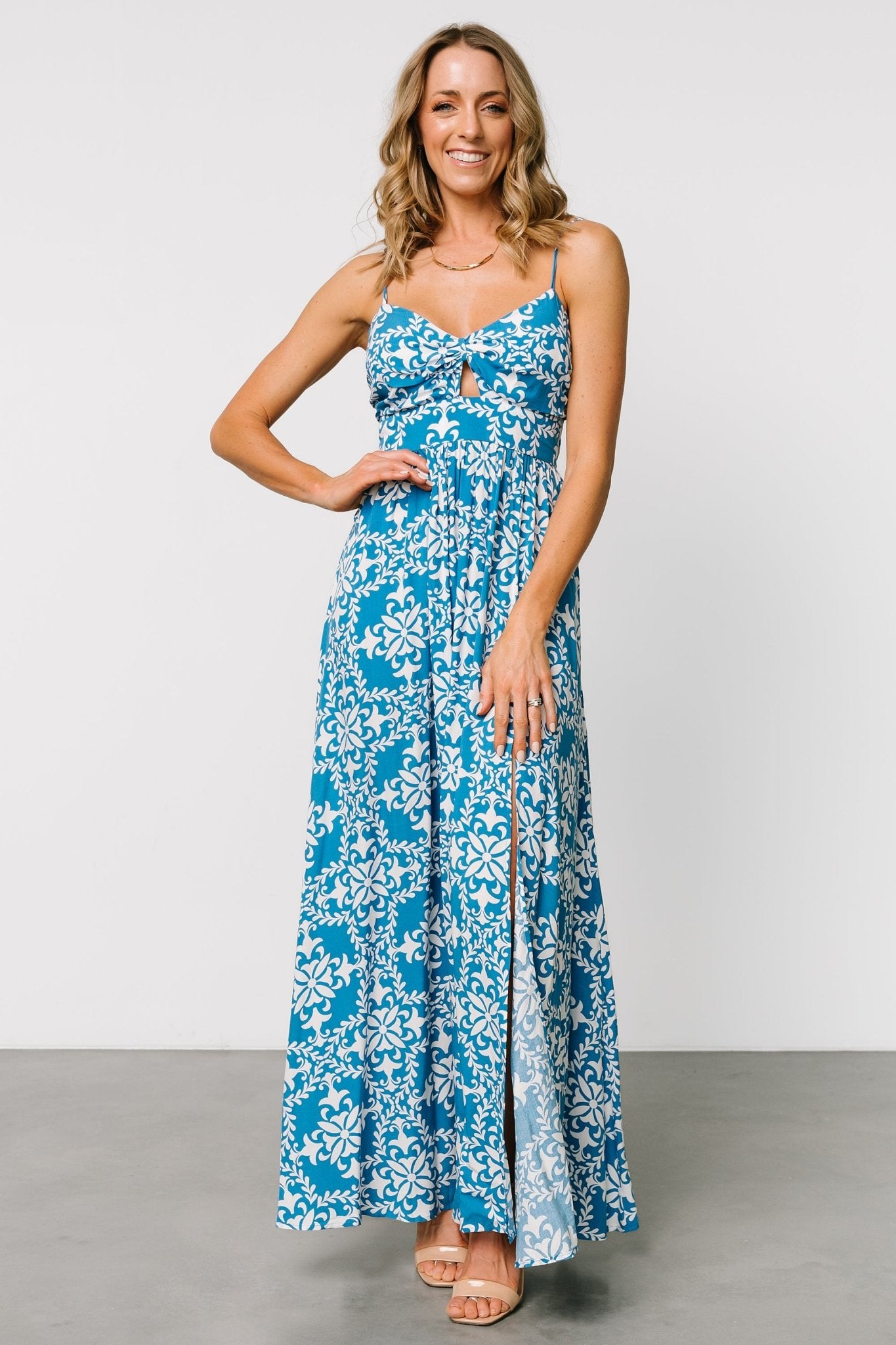 Kali Maxi Dress | Blue + White In China Online