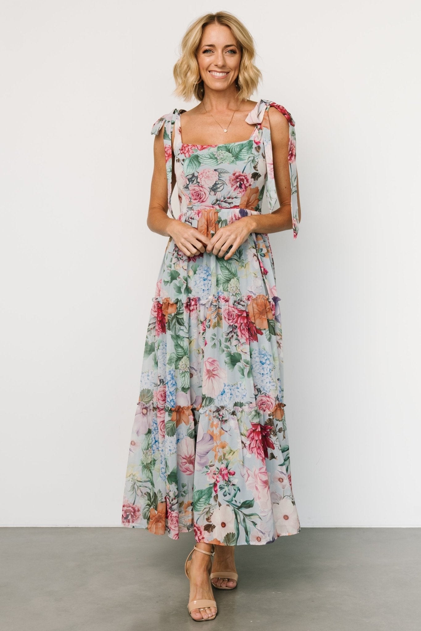 Anita Maxi Dress | Light Blue Multi Floral In China