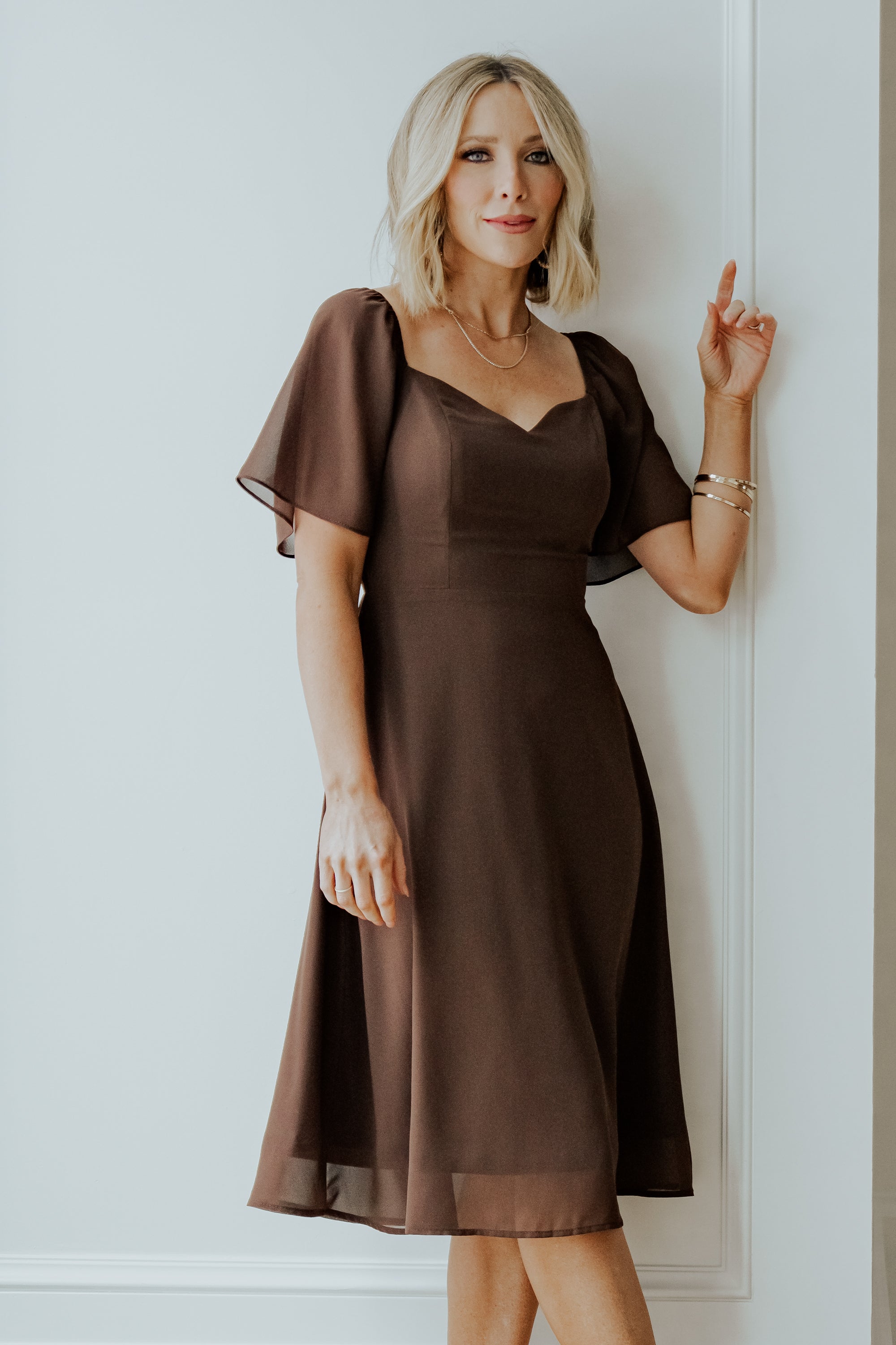 Colette Sweetheart Midi Dress | Espresso Buy Cheap Genuine