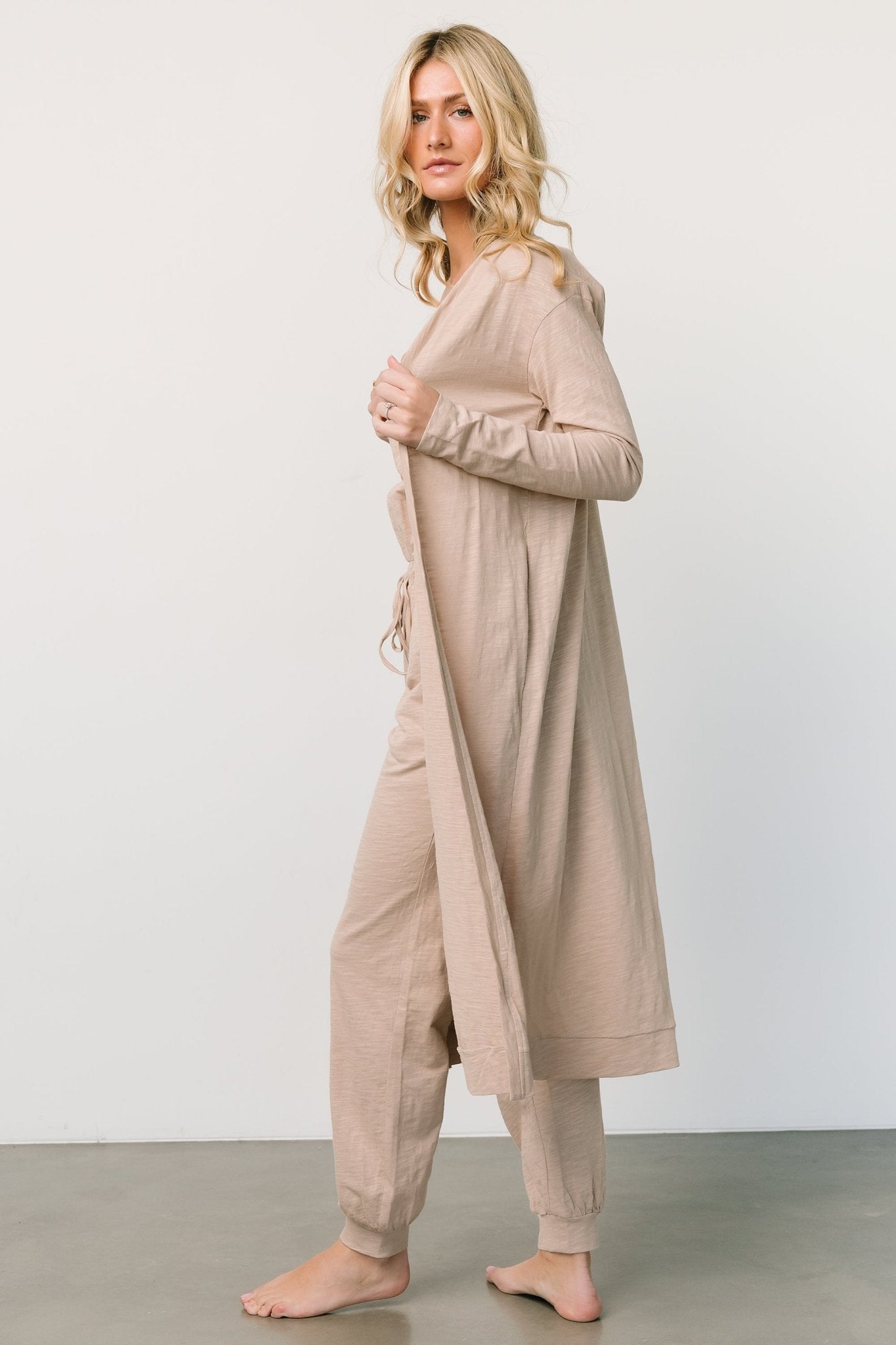 Janae Jumpsuit + Cardigan Set | Oatmeal Free Shipping Online