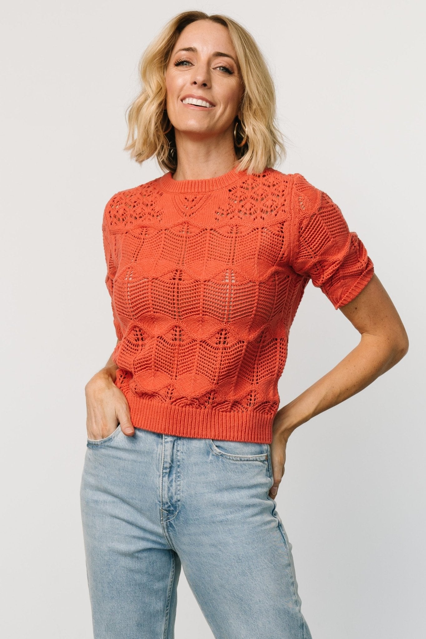 Josella Knit Top | Rust Free Shipping Low Pice Fee Shipping