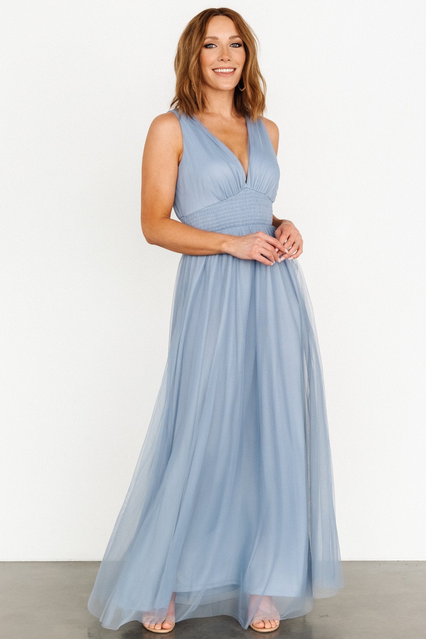 Kamila Tulle Maxi Dress | Whisper Blue Free Shipping Online