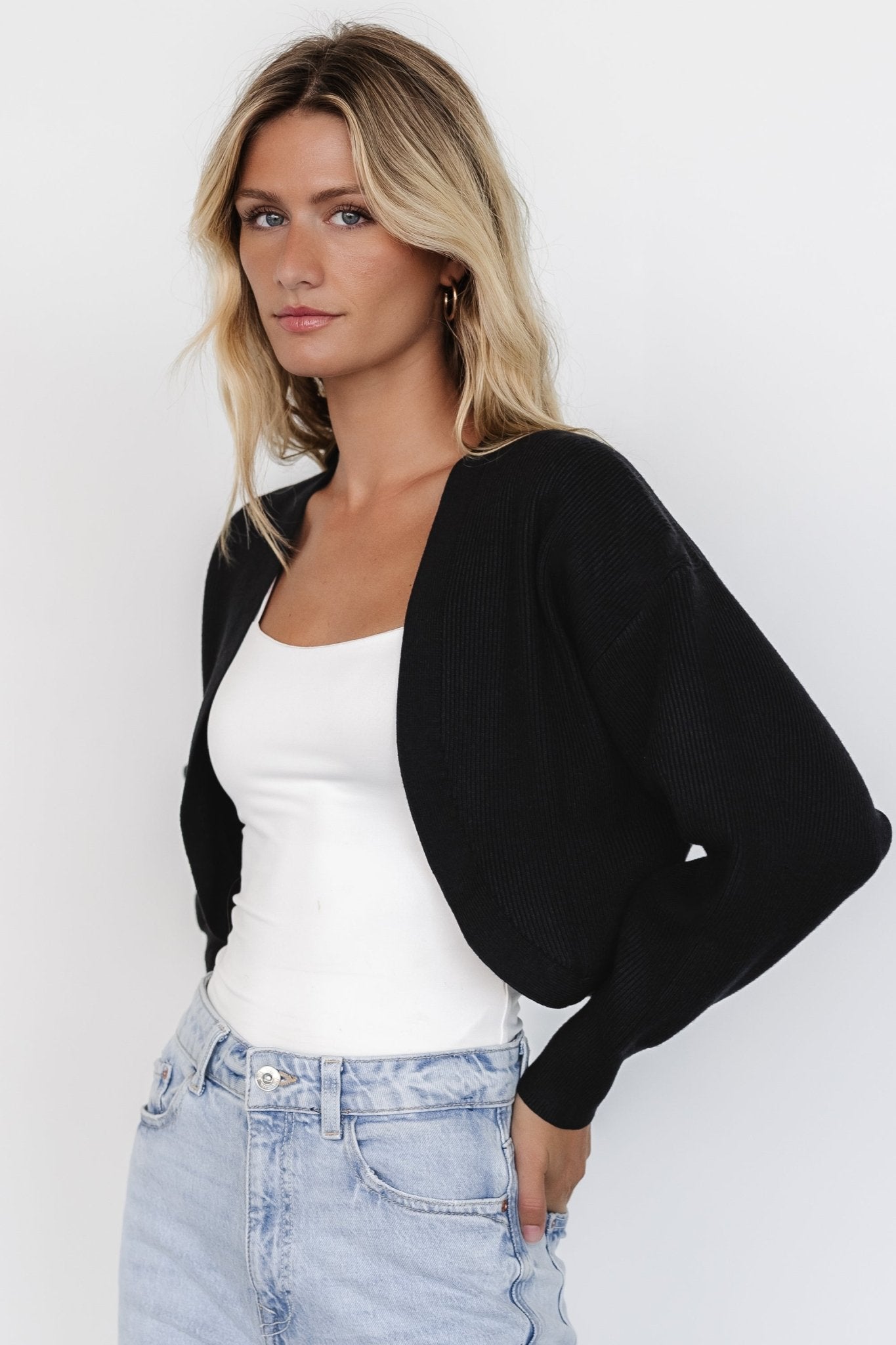 Cecil Open Cardigan | Black Pay With Paypal Cheap Pice