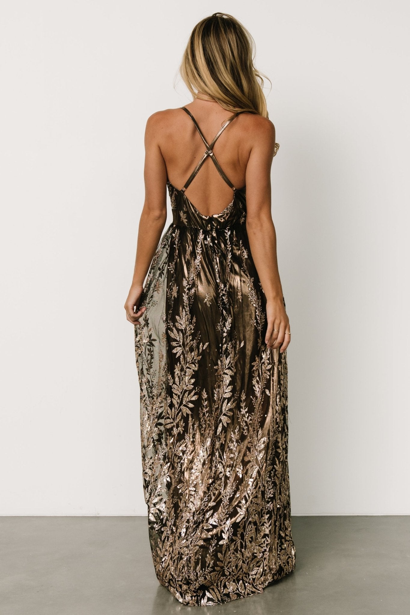 Eirena Sparkle Gown | Bronze + Gold Clearance Pirce Sale