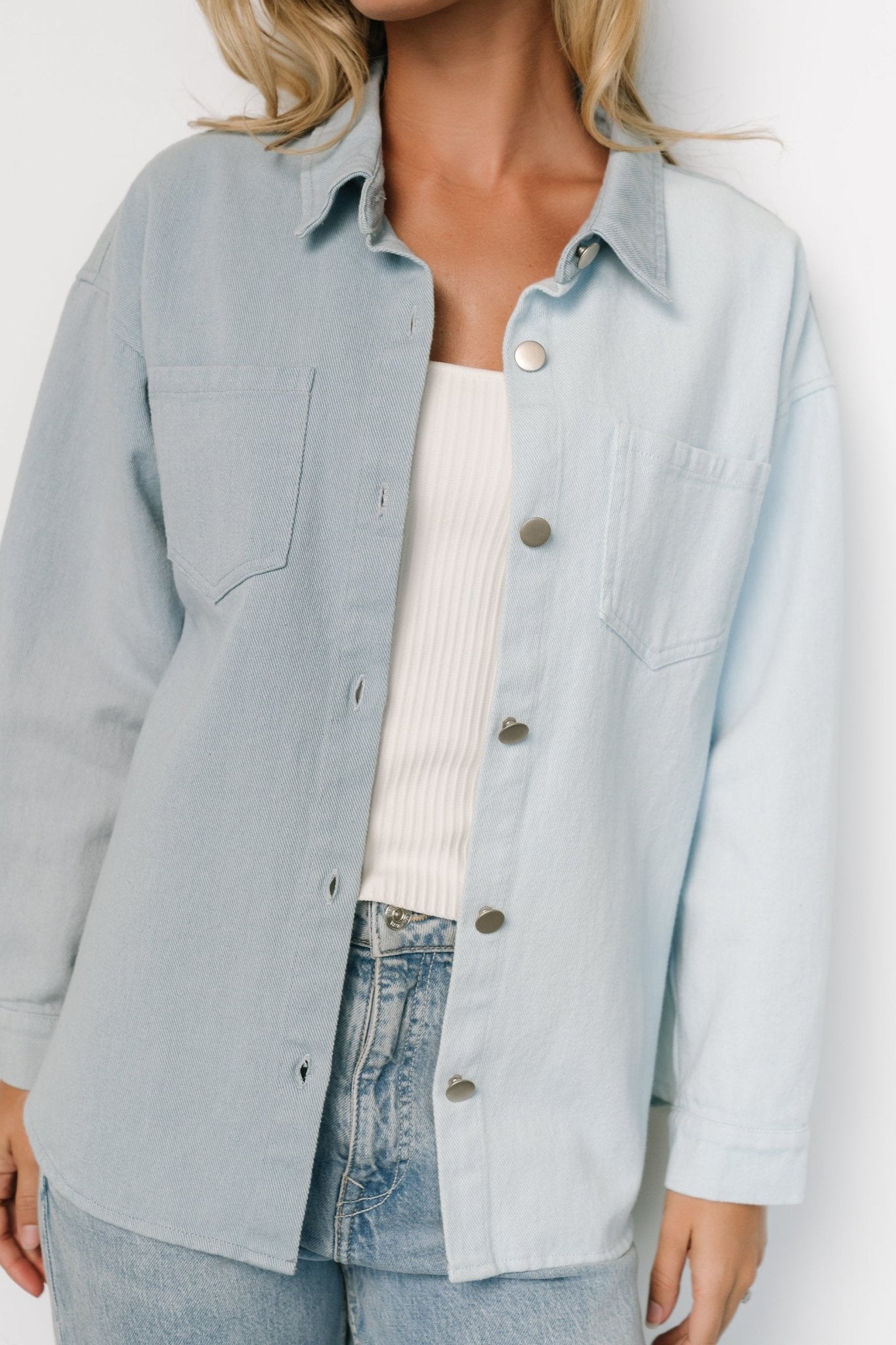 Rachel Two-Tone Shacket | Denim Nicekicks Online