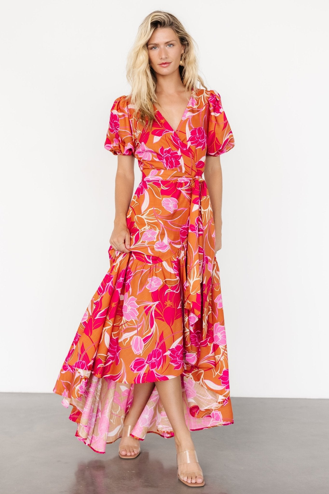 Lori Maxi Dress | Orange + Pink Floral Order