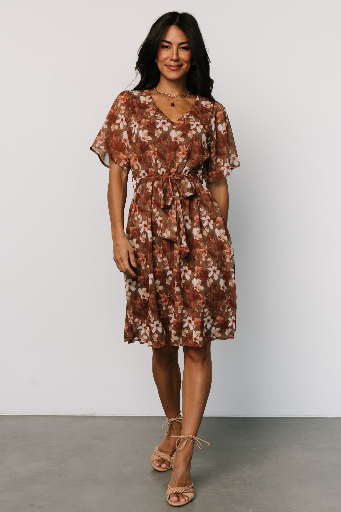 Hailey Short Dress | Rust Floral Cheapest Pice Cheap Pice