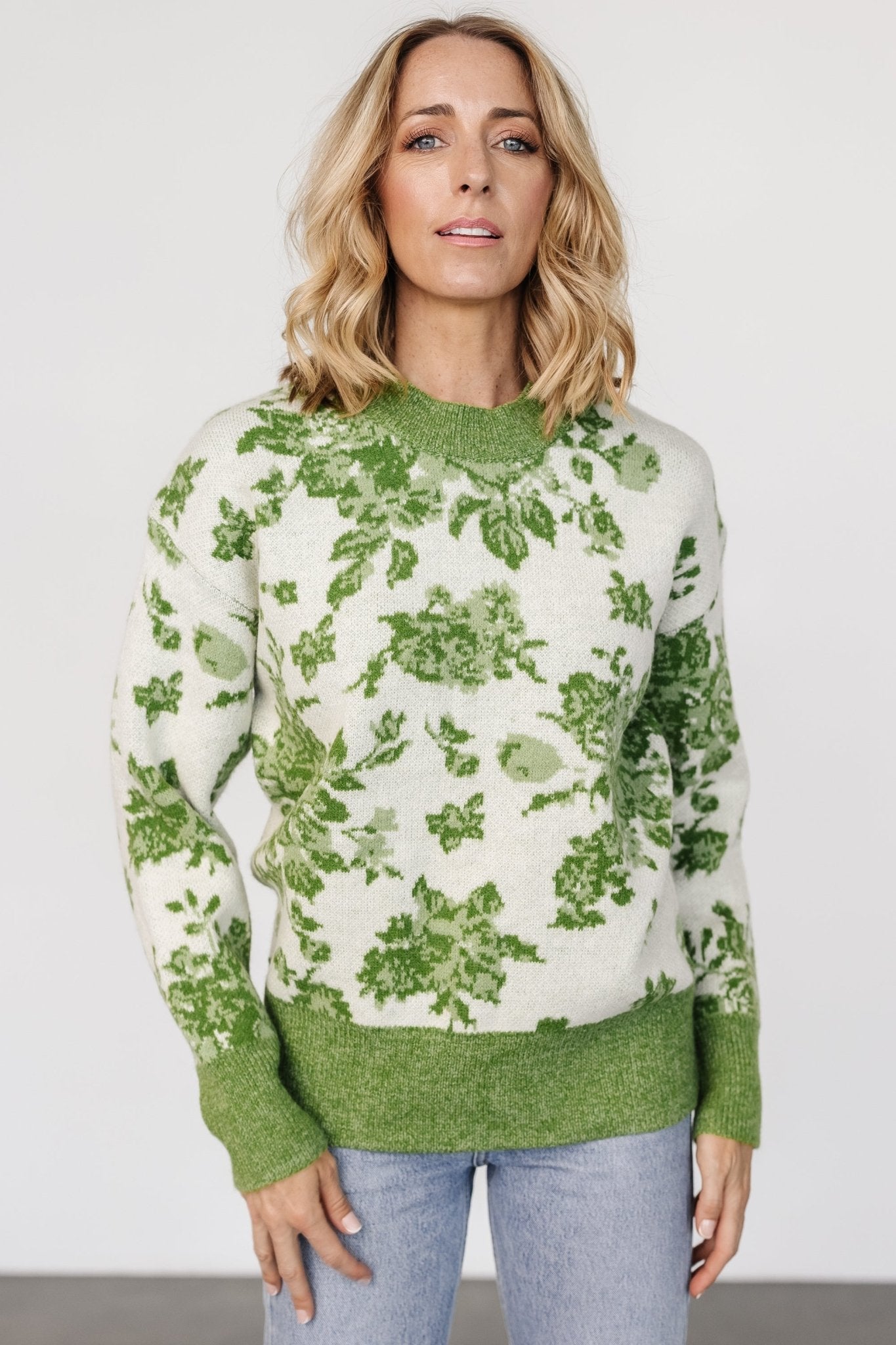 Legend Sweater | Light Green Print Outlet Newest