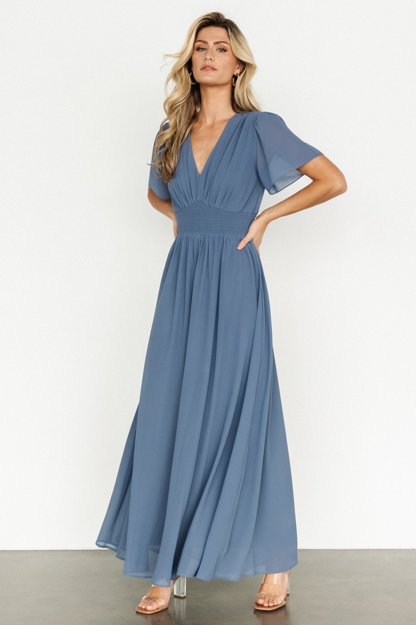 Birdie Maxi Dress | Whisper Blue Top Quality Cheap Pice