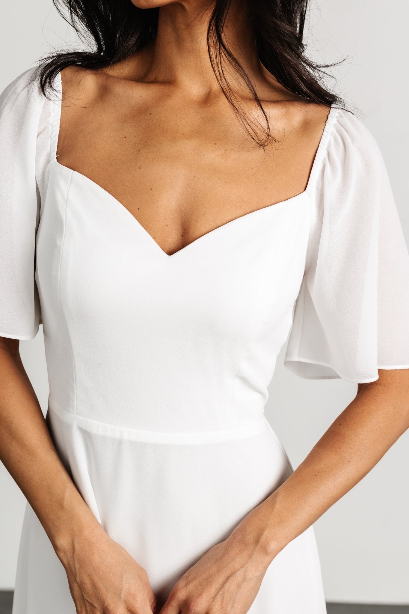 Colette Sweetheart Midi Dress | White Cheap Eastbay