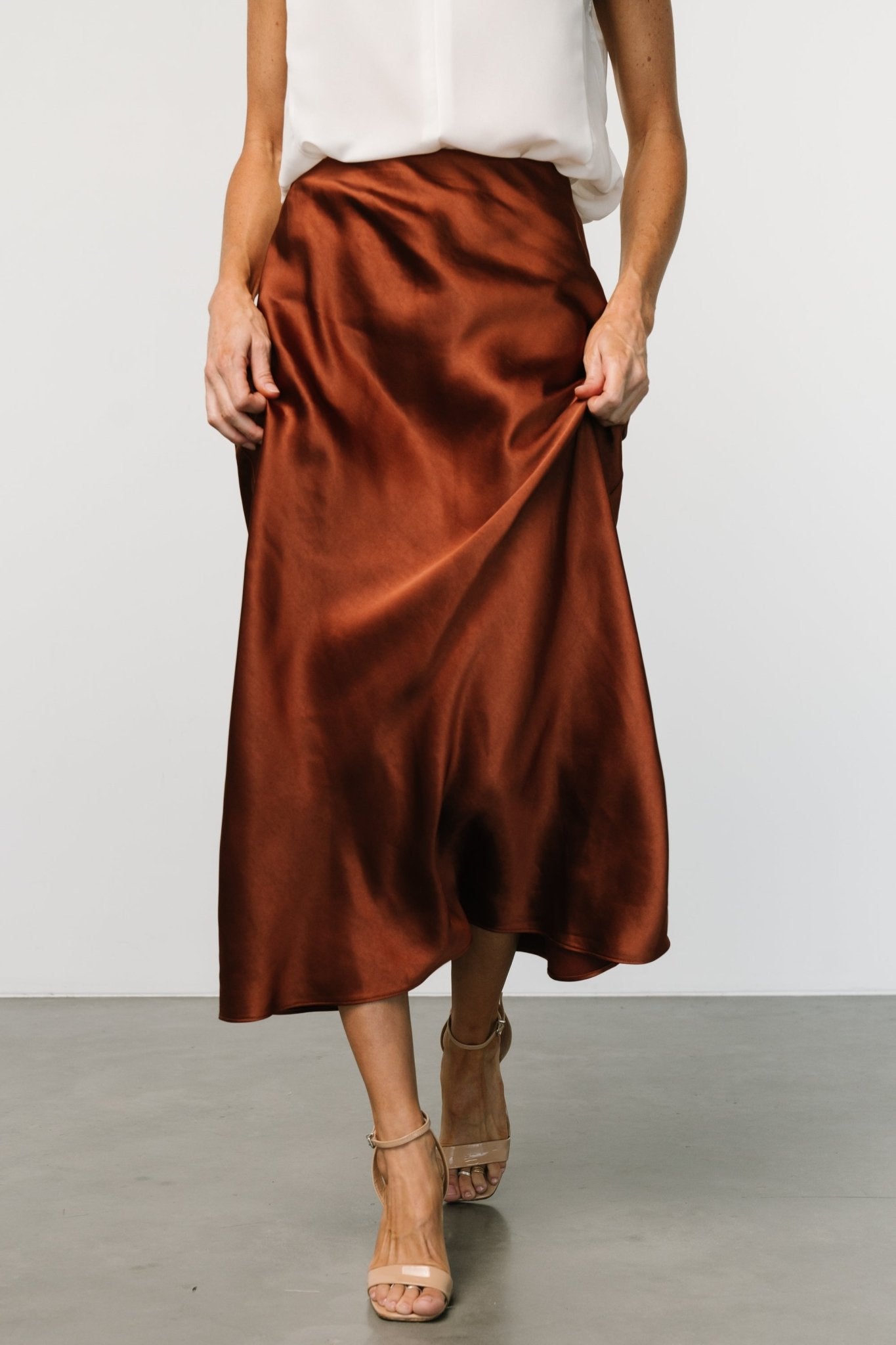 Celeste Satin Midi Skirt | Spice Cheap Sale Perfect