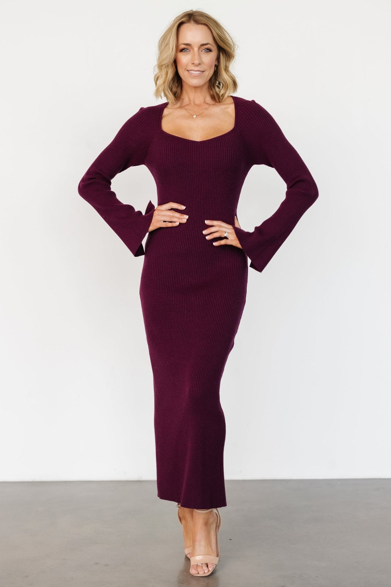 Marika Ribbed Dress | Wine Very Cheap Cheap Online