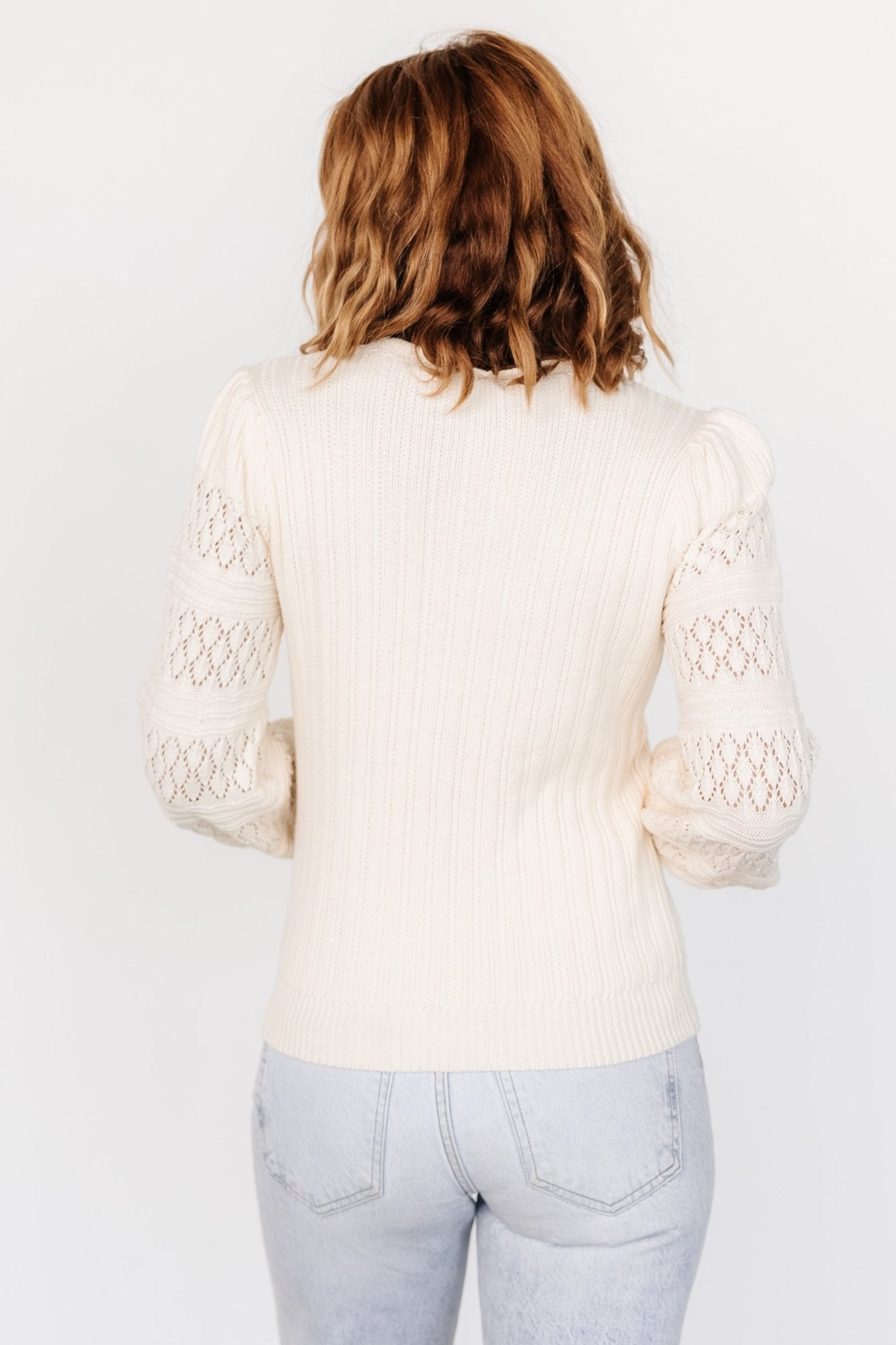 April Knit Sweater | Cream Browse Cheap Online