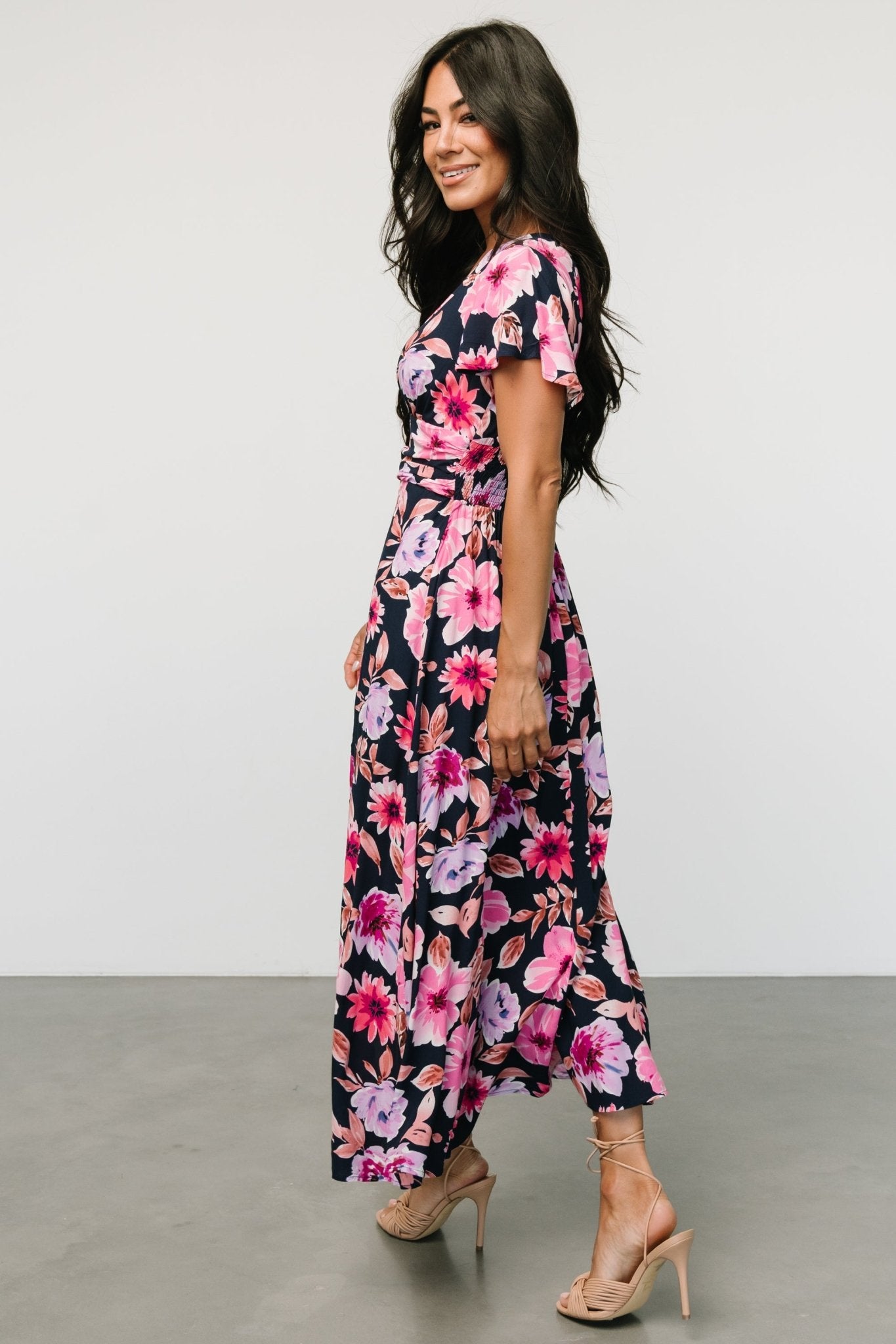 Destin Maxi Dress | Navy + Pink Clearance Footlocker Finishline