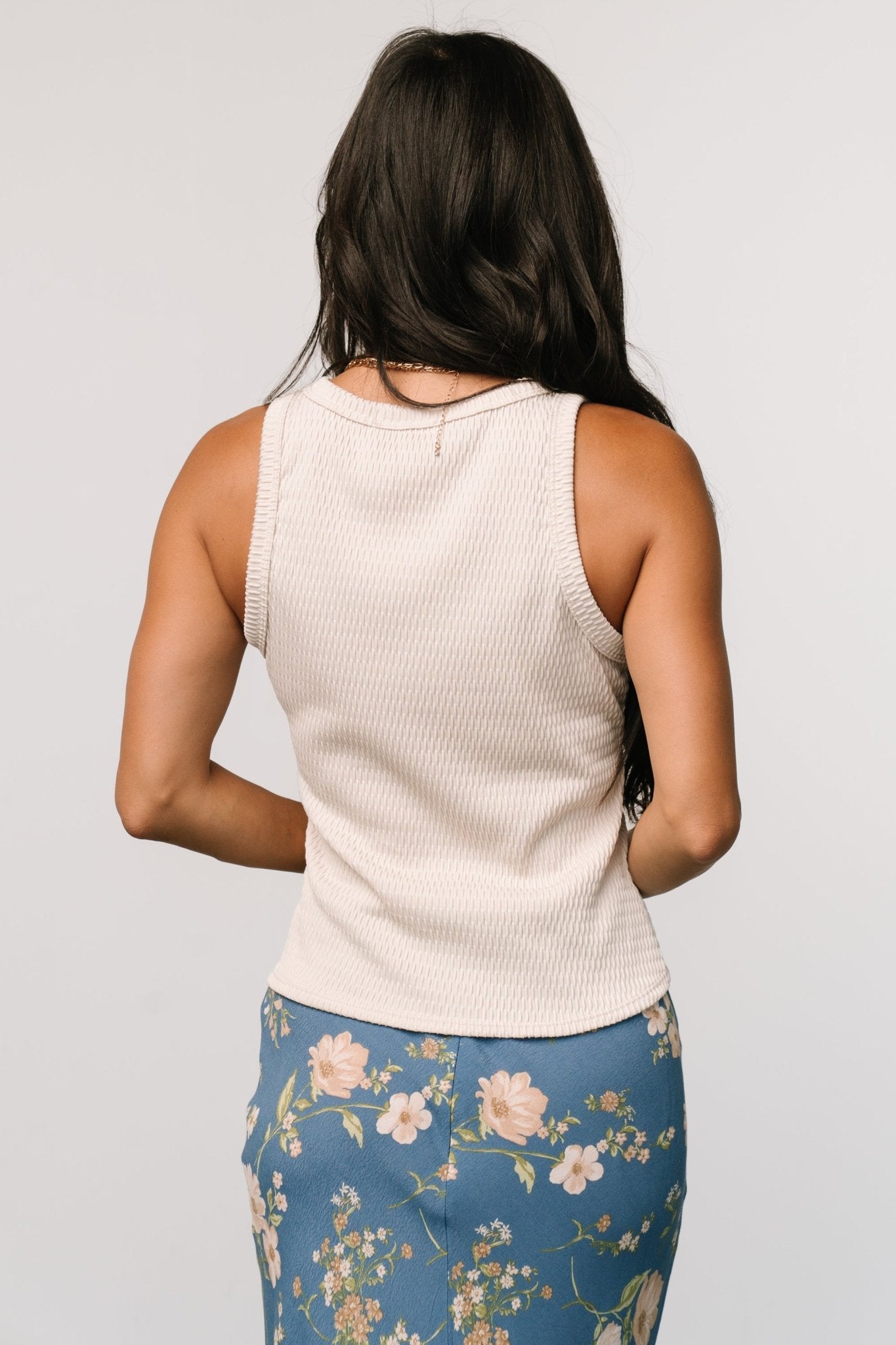 Raye Textured Tank Top | Cream Free Shipping Fast Delivery