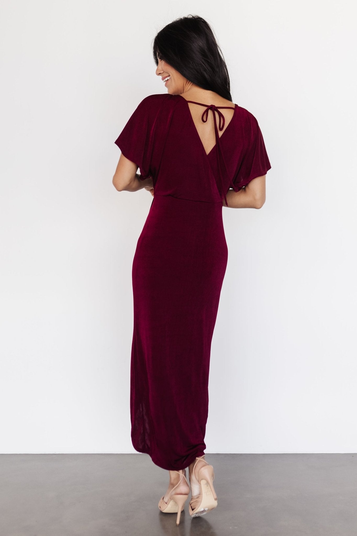 Mercy Midi Dress | Burgundy Best Pices Online