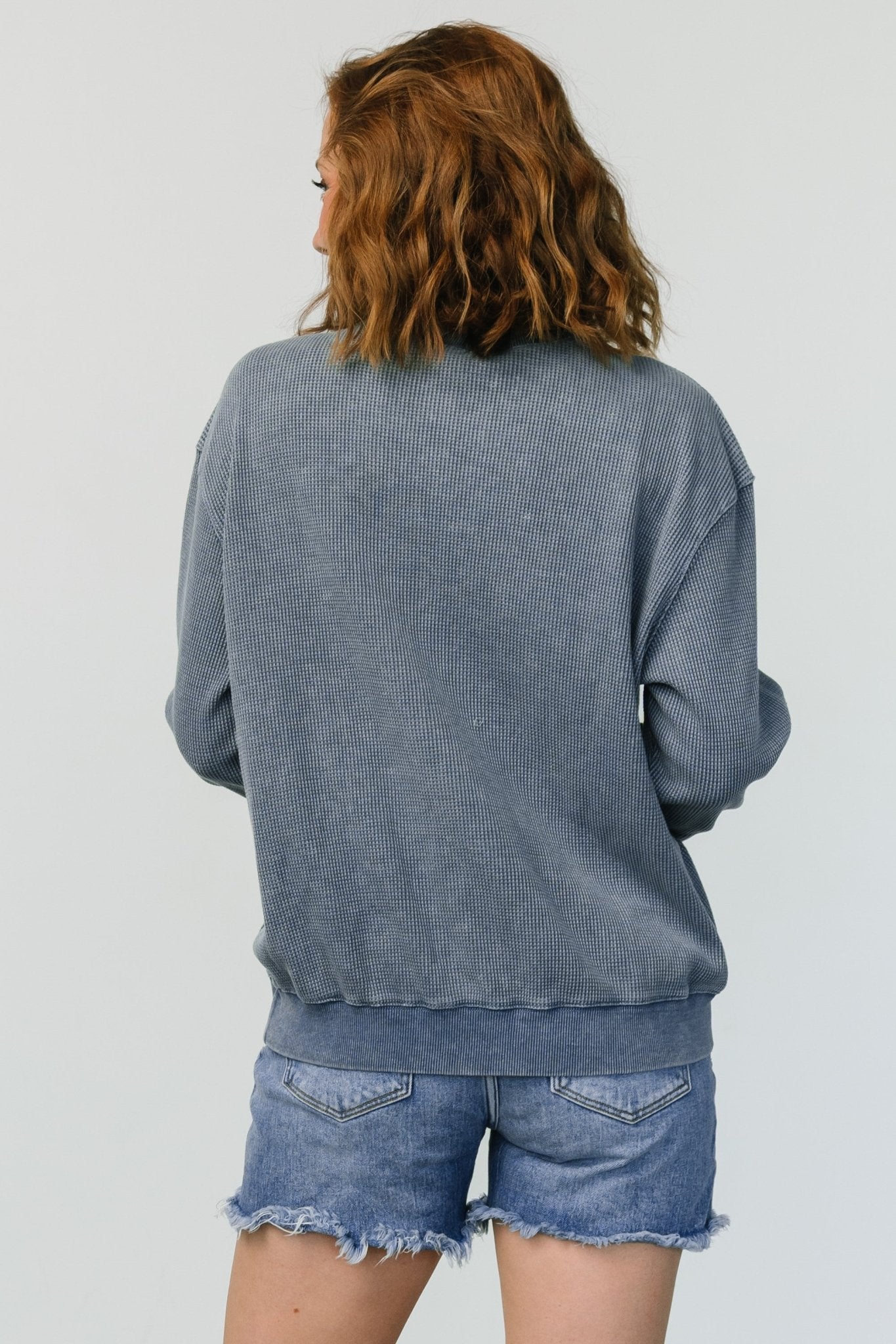 USA Sweater Top | Slate Blue Official For Sale