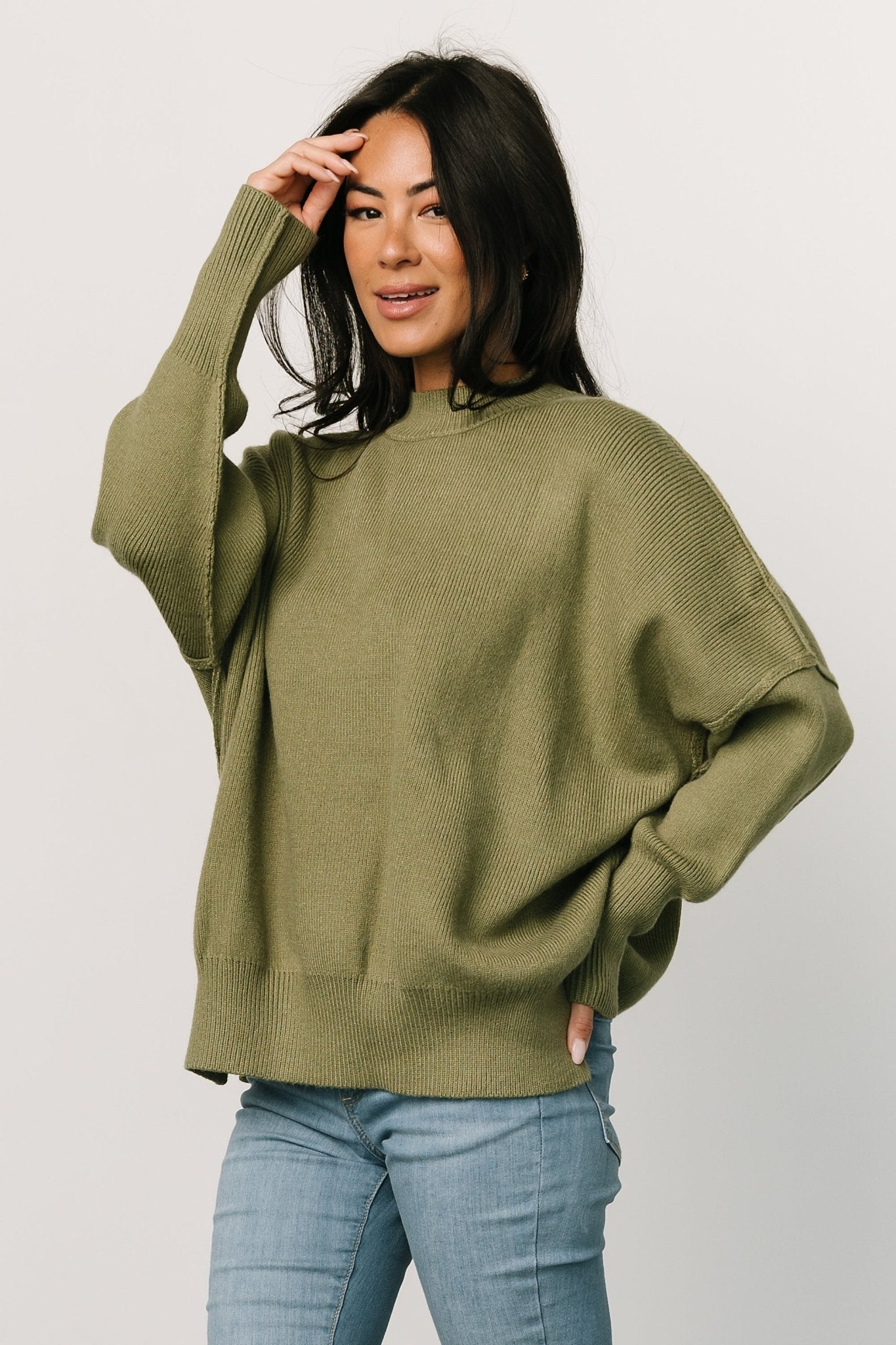 Jeremiah Knit Sweater | Olive Excellent Online