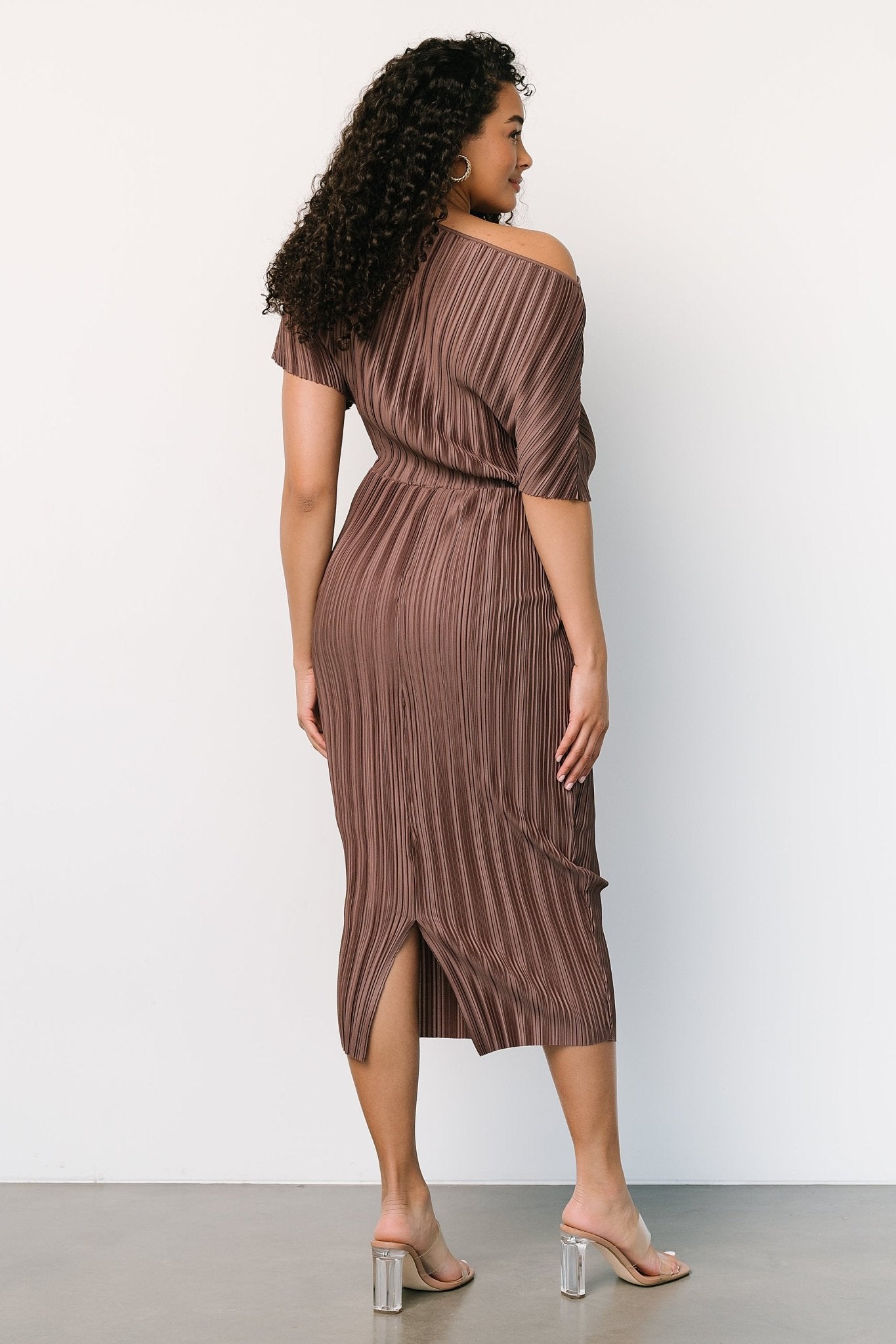 Winslow Pleated Midi Dress | Mink Buy Cheap Many Kinds Of