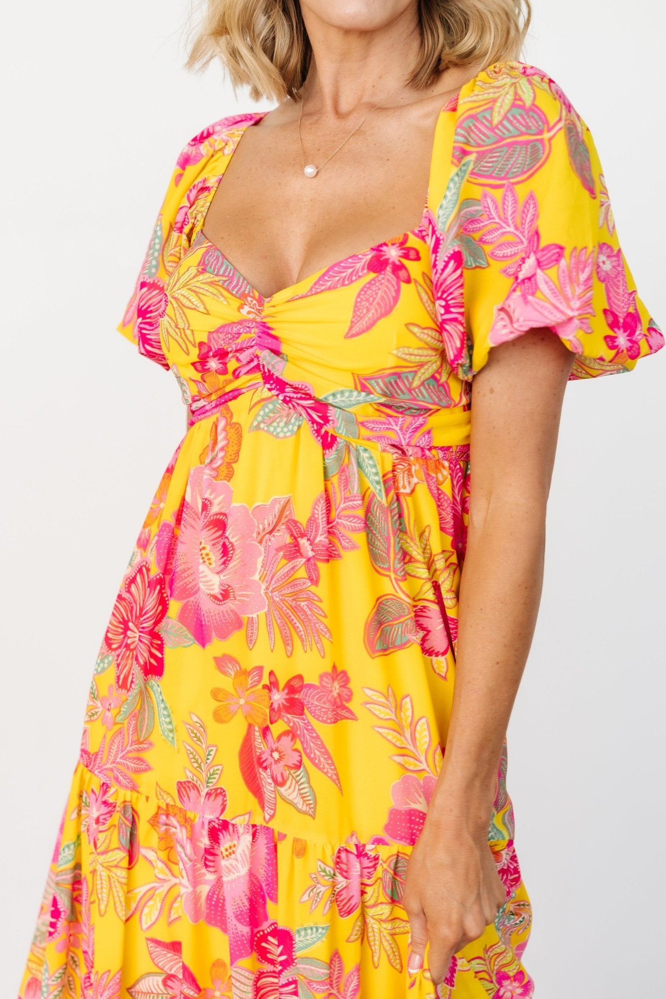 Darla Maxi Dress | Yellow + Pink Floral Sale Real