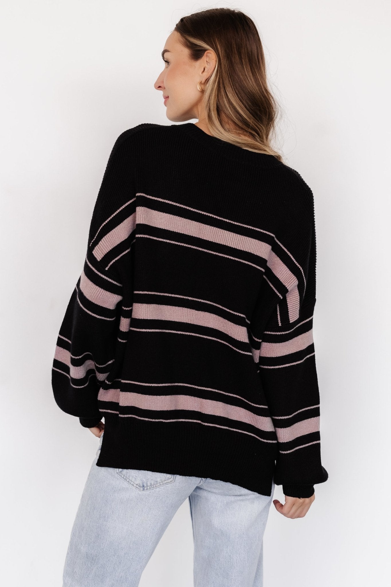 Charlie Striped Sweater | Black Buy Cheap Outlet