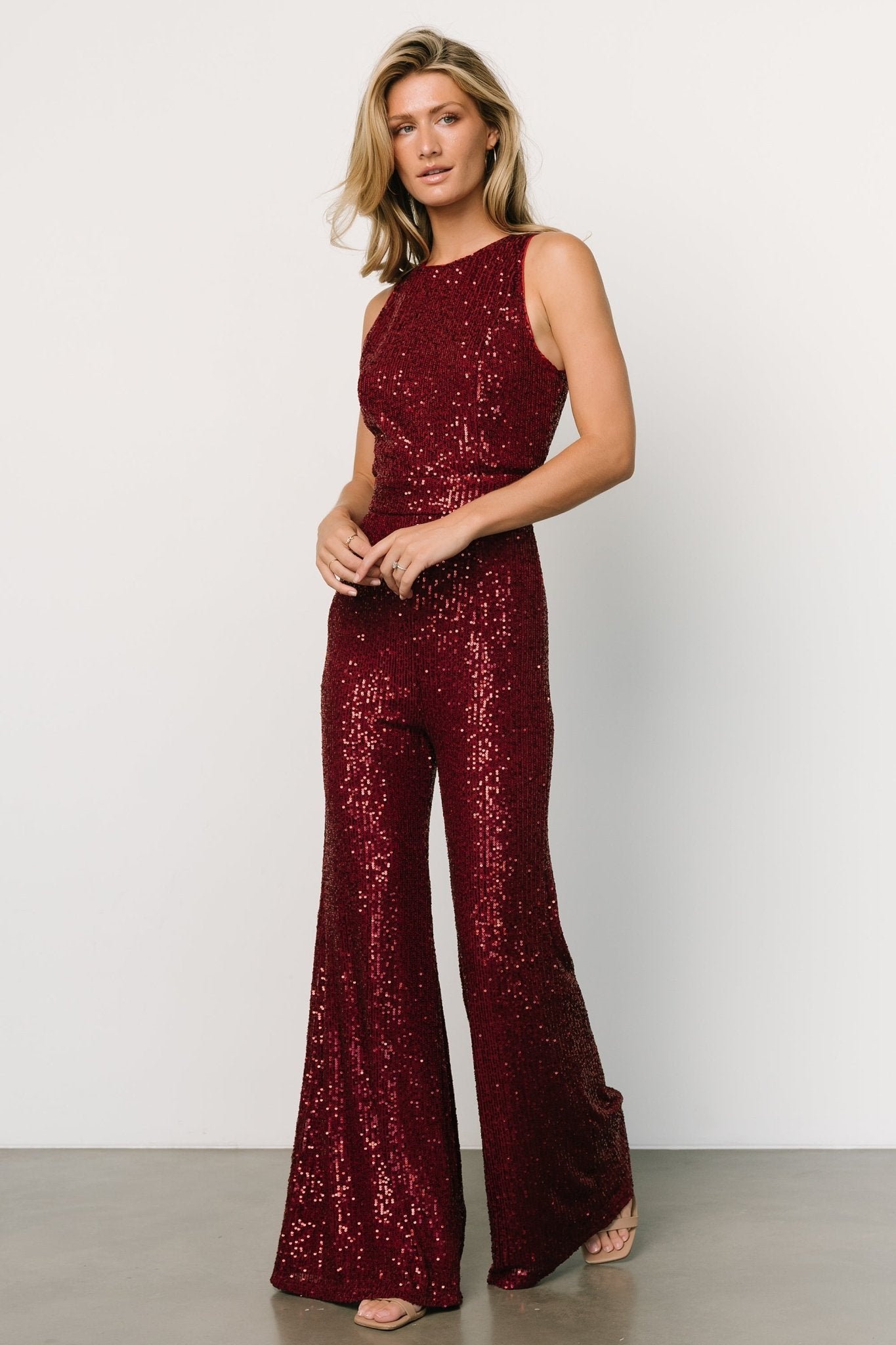 Hillary Sequin Jumpsuit | Wine Clearance Largest Supplier