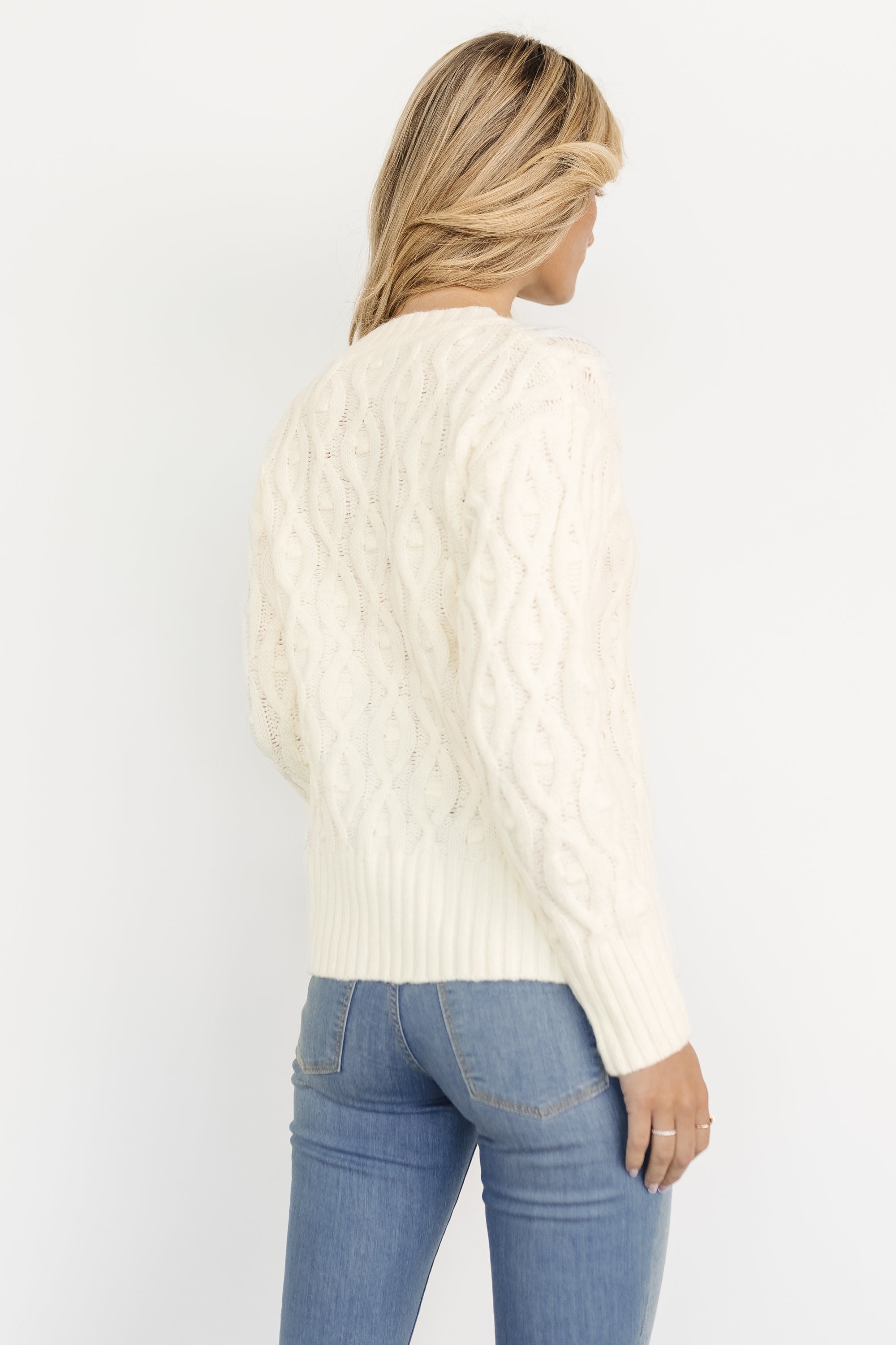 Avoriaz Cable Knit Sweater | Ivory Free Shipping Cheap Real