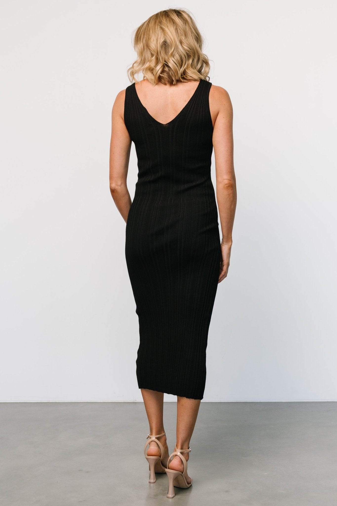 Napa V Neck Tank Dress | Black Free Shipping Pick A Best