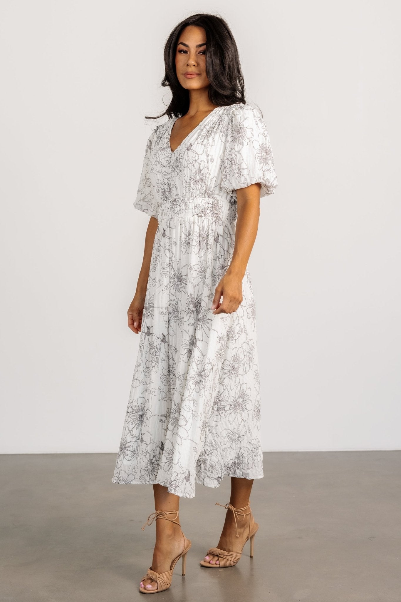 Makenna Midi Dress | Off White Print Visa Payment For Sale