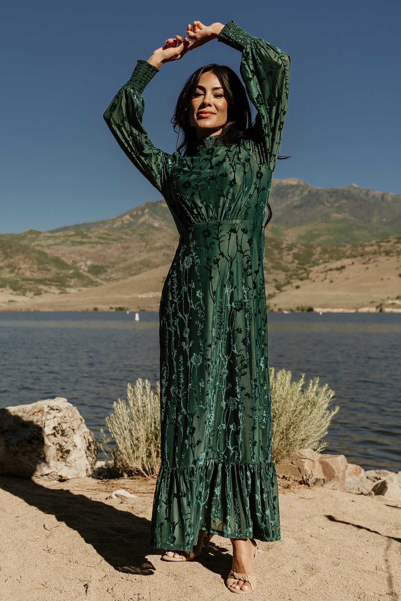 Penelope Velvet Maxi Dress | Emerald Buy Cheap Pay With Visa