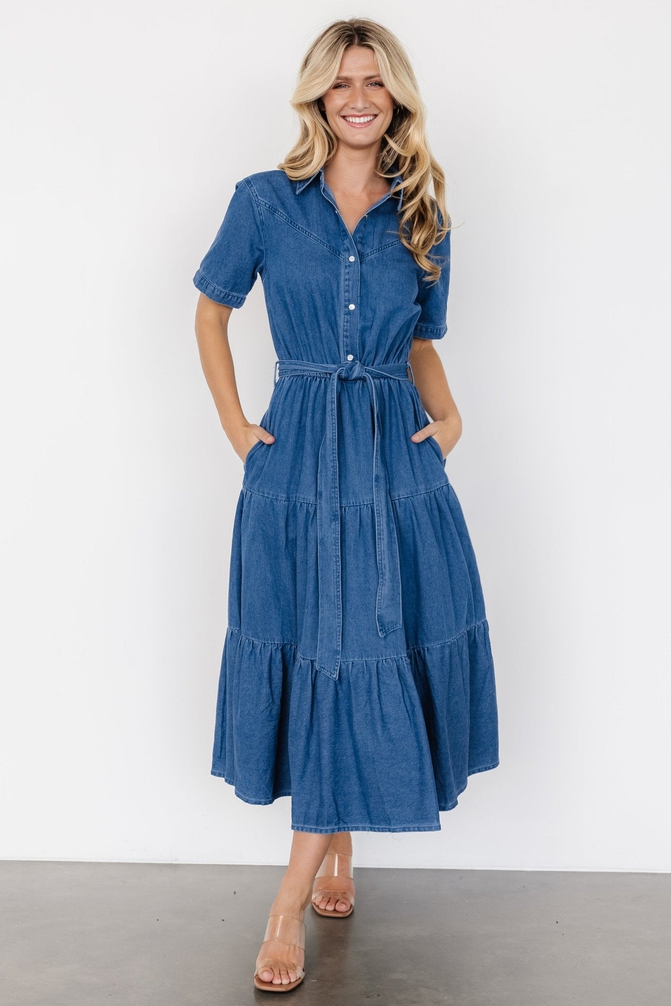 Henrietta Midi Dress | Denim Blue Where To Buy