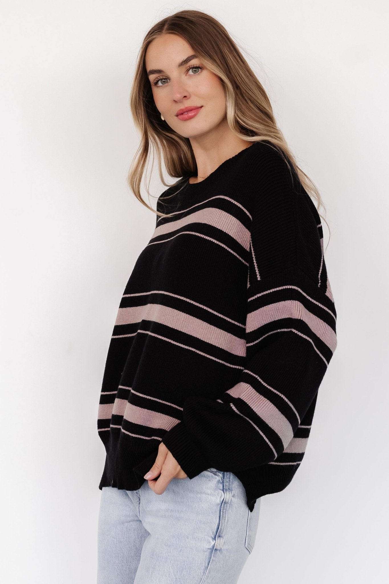 Charlie Striped Sweater | Black Buy Cheap Outlet