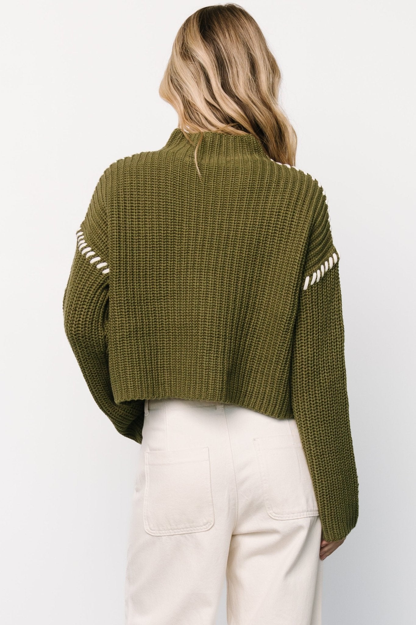 Madden Knit Sweater | Olive Huge Surprise Cheap Pice