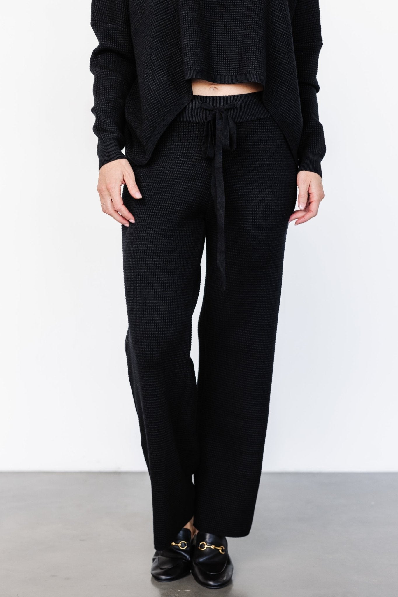 Owen Waffle Pants | Black Buy Cheap Shop