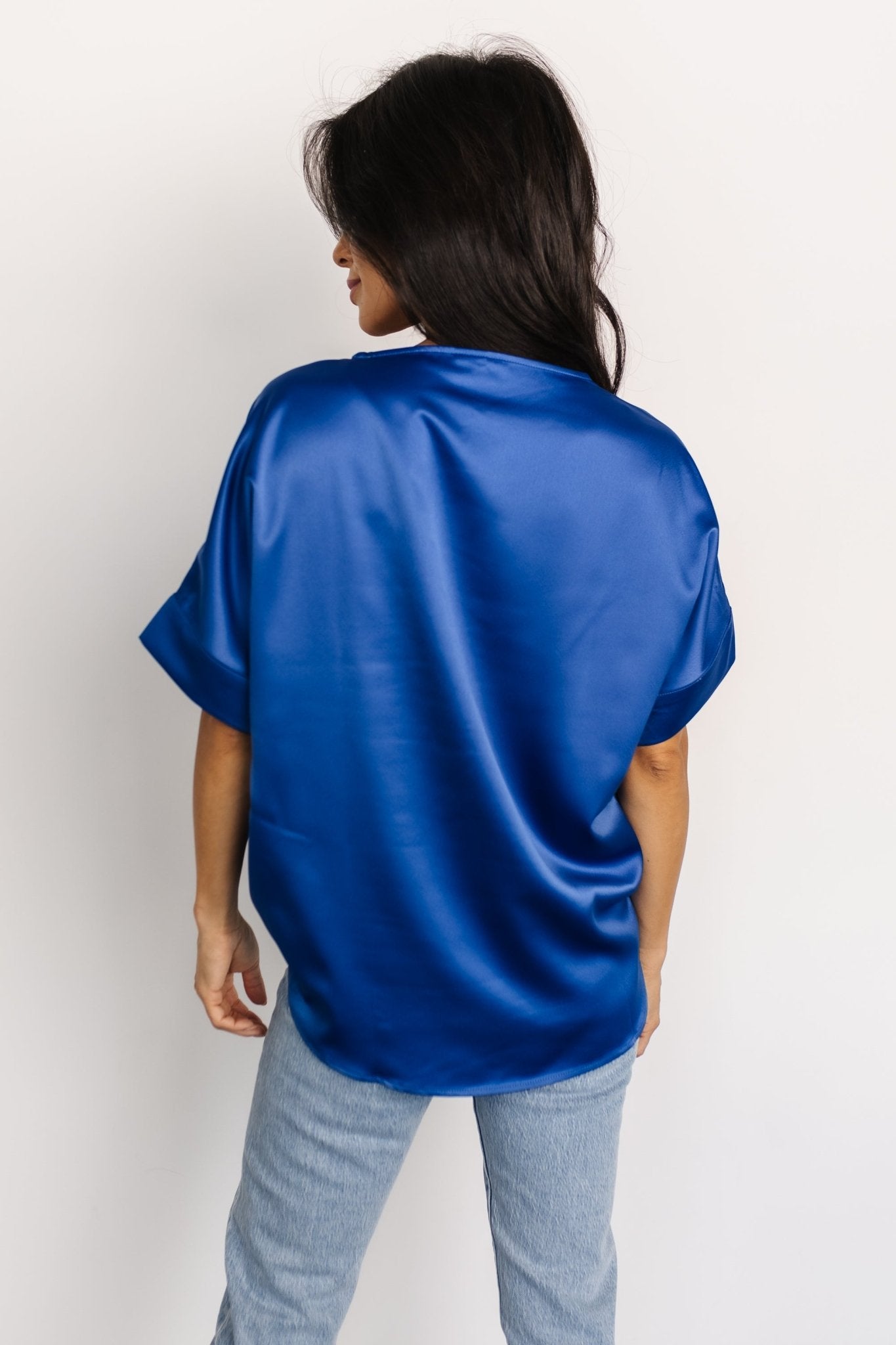 Rory Satin Top | Cobalt Cheap The Cheapest