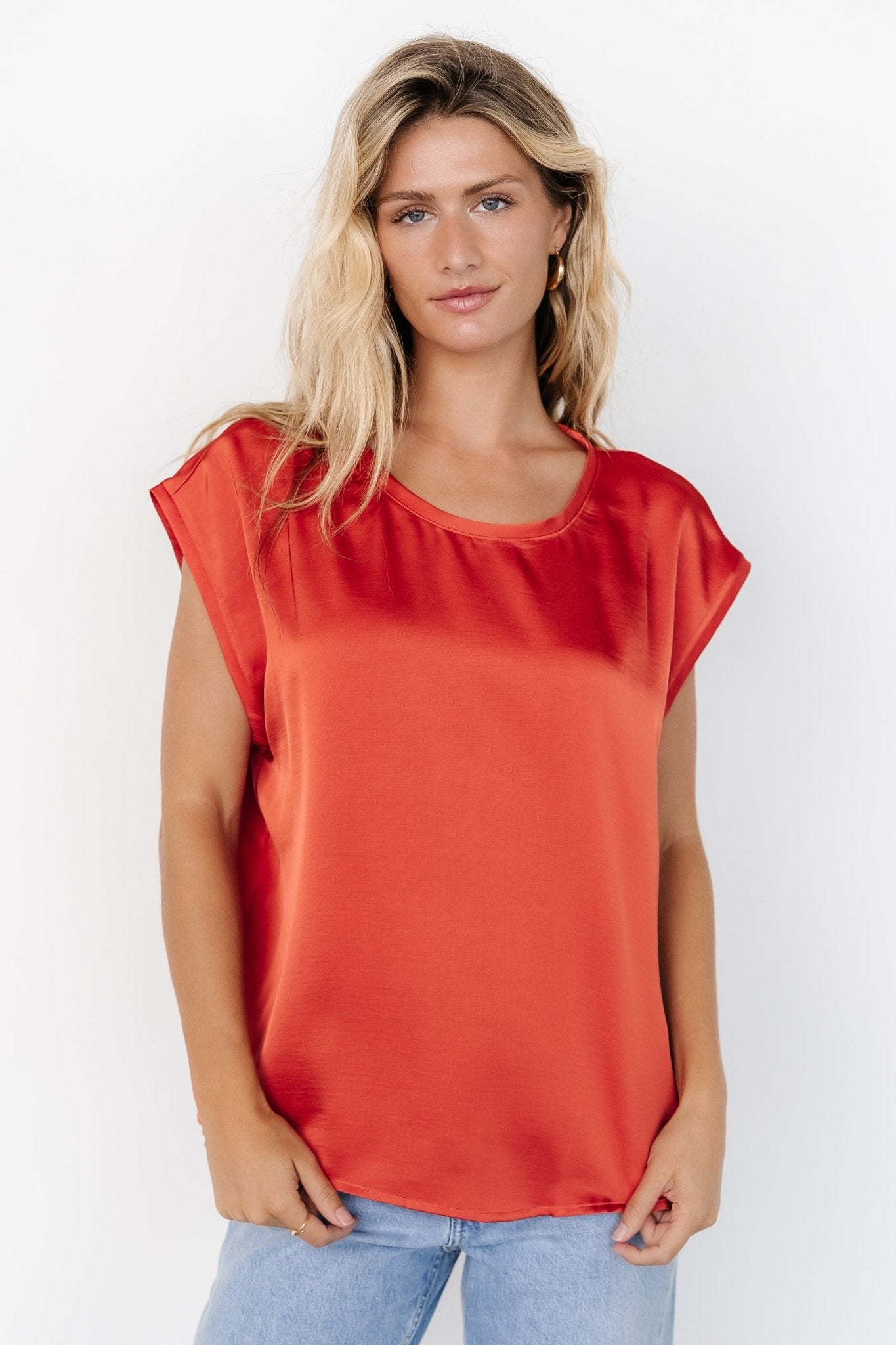 Adina Top | Rust Clearance With Credit Card