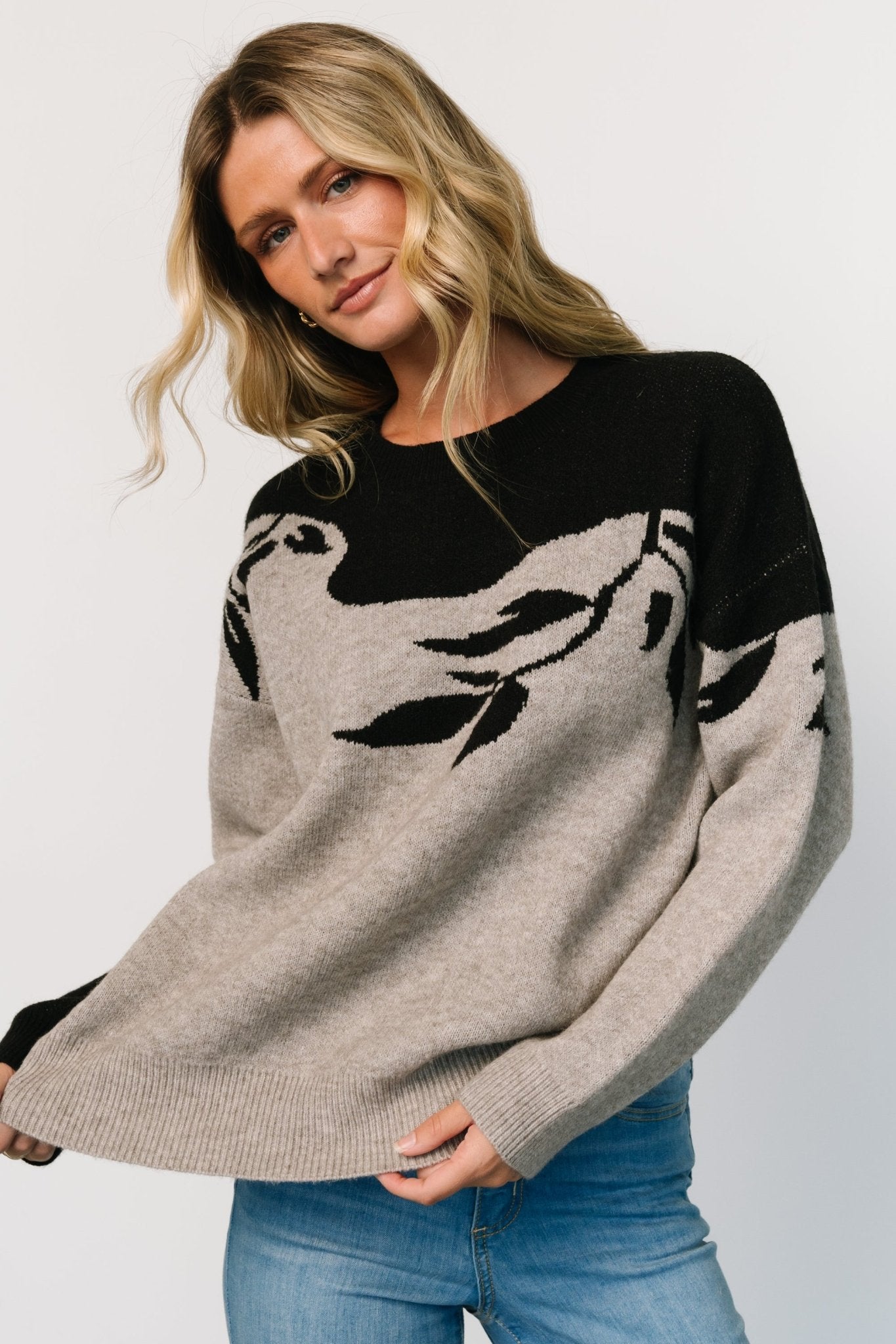 Teresa Sweater | Gray + Black Outlet Amazon