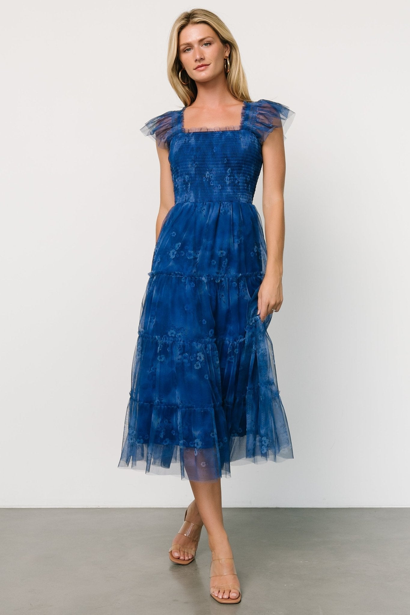 Clementine Tulle Midi Dress | Cobalt Discount Sale Online