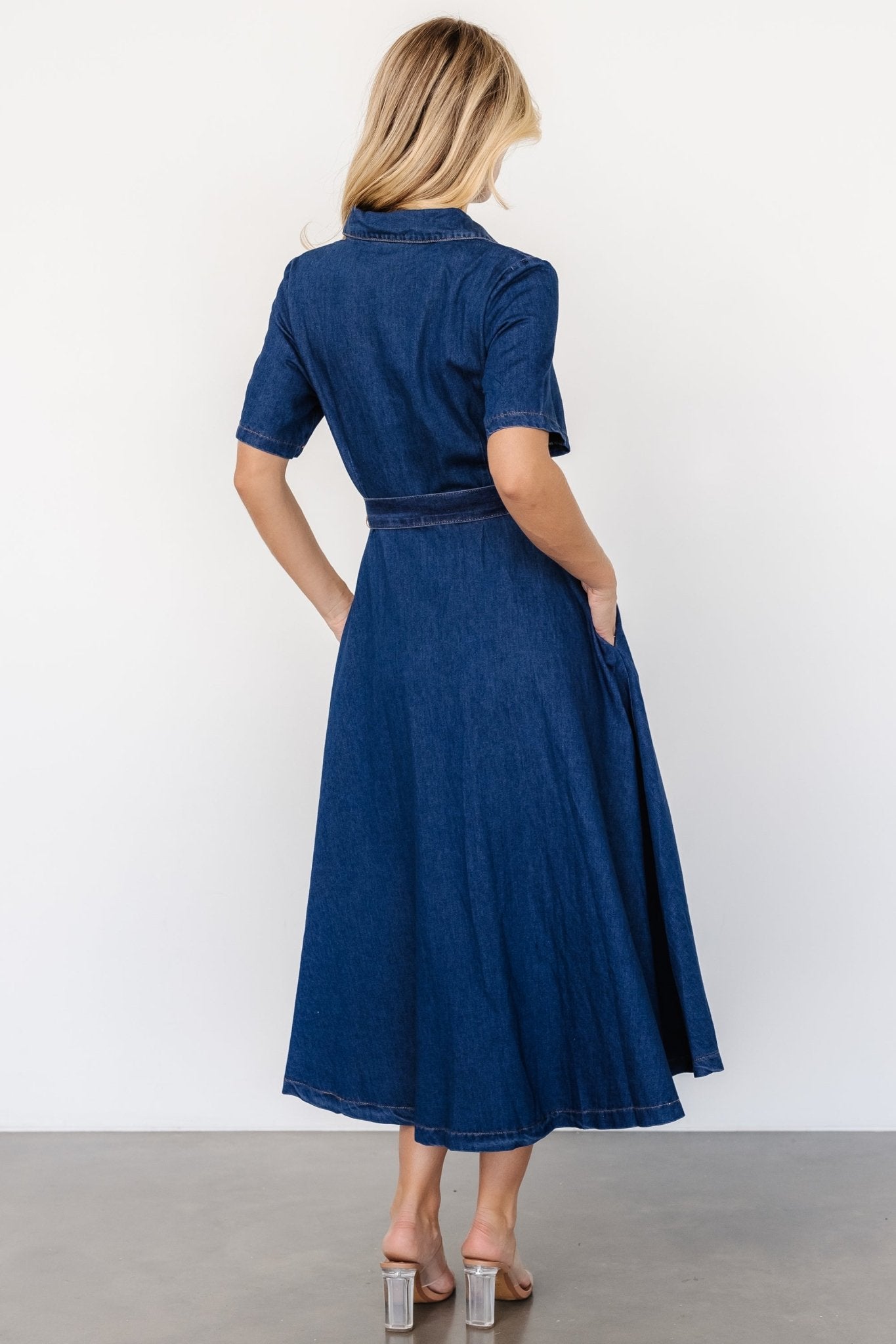 Janelle Midi Dress | Denim Blue Cheap Sale Low Pice