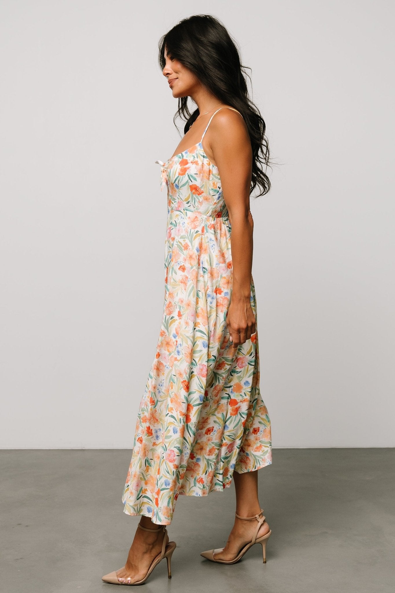 Calista Midi Dress | Multi Floral With Credit Card For Sale