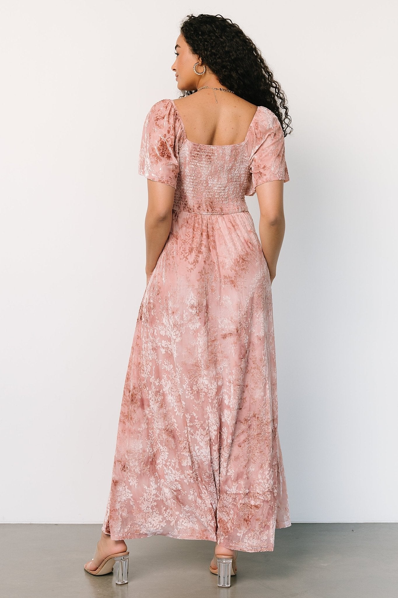 Everley Velvet Maxi Dress | Blush Newest Cheap Online